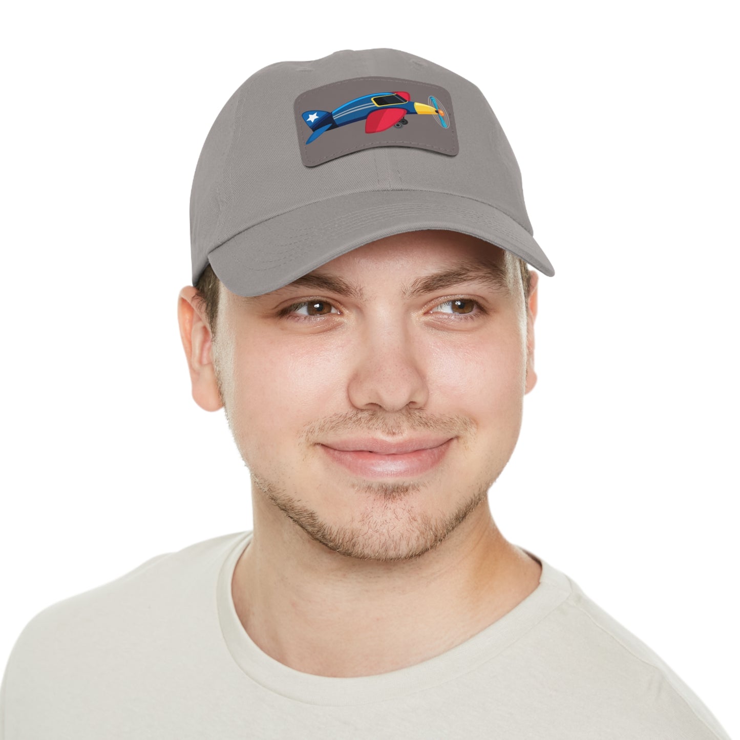 Vintage Airplane Dad Hat with Leather Patch, Gift for Dad, Aviation Lover, Birthday Present, Casual Fashion