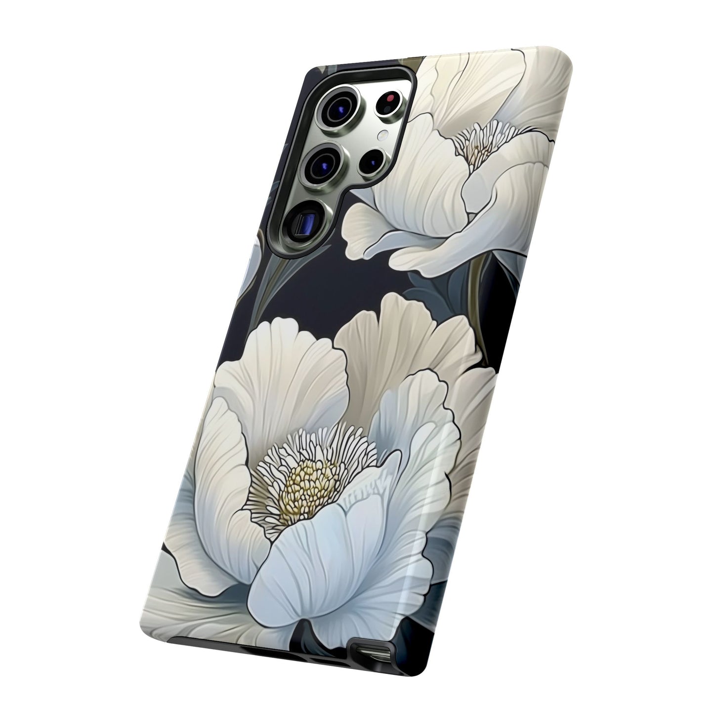 Floral Phone Case, Tough Cases for Women, Stylish Phone Cover, Floral Design Phone Protector, Nature Inspired Tech Accessories