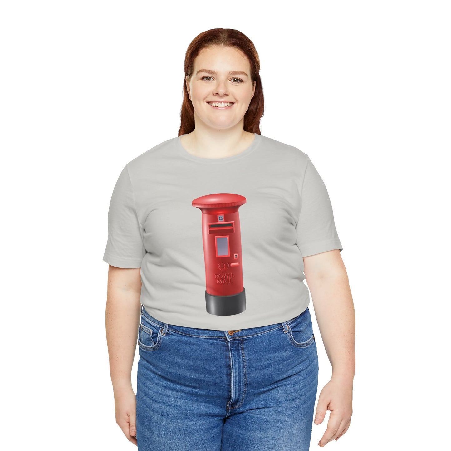Unisex Jersey Short Sleeve Tee - Classic UK Royal Mailbox Design - British Postbox Icon
