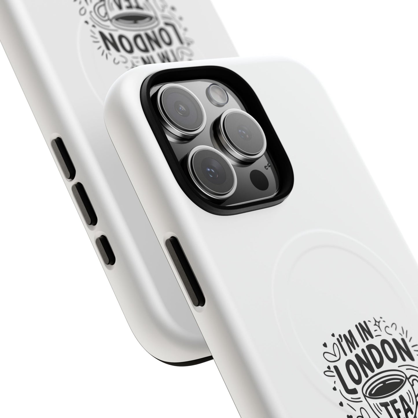Magnetic Phone Case with London Tea Design, Tough Mobile Cover, Gift for Tea Lovers, Travel Accessory, Unique Phone Protector