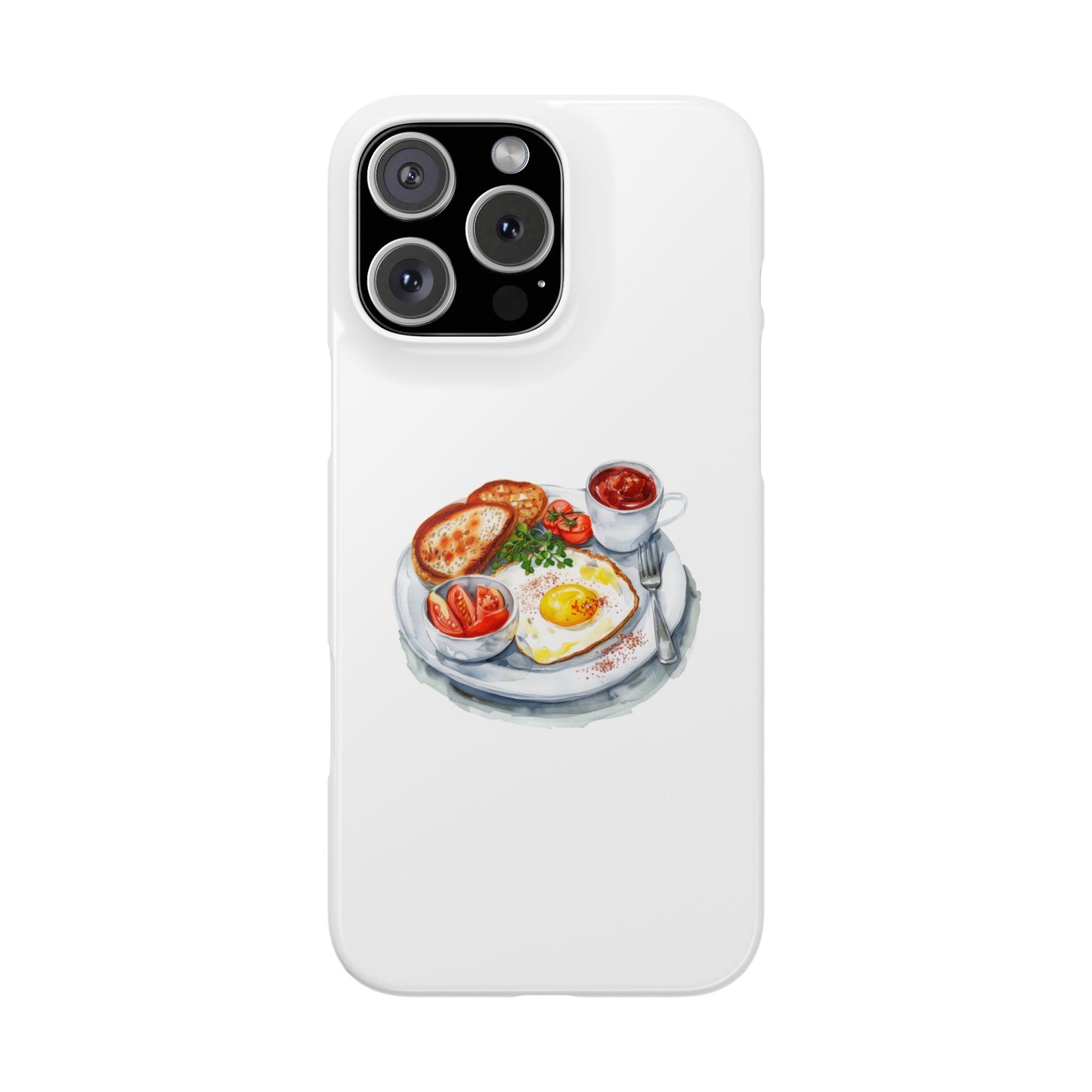 Breakfast Lover Slim Phone Cases, Cute Food Phone Accessories, Coffee Morning Aesthetic, Gift for Foodies, Kitchen Decor Cases