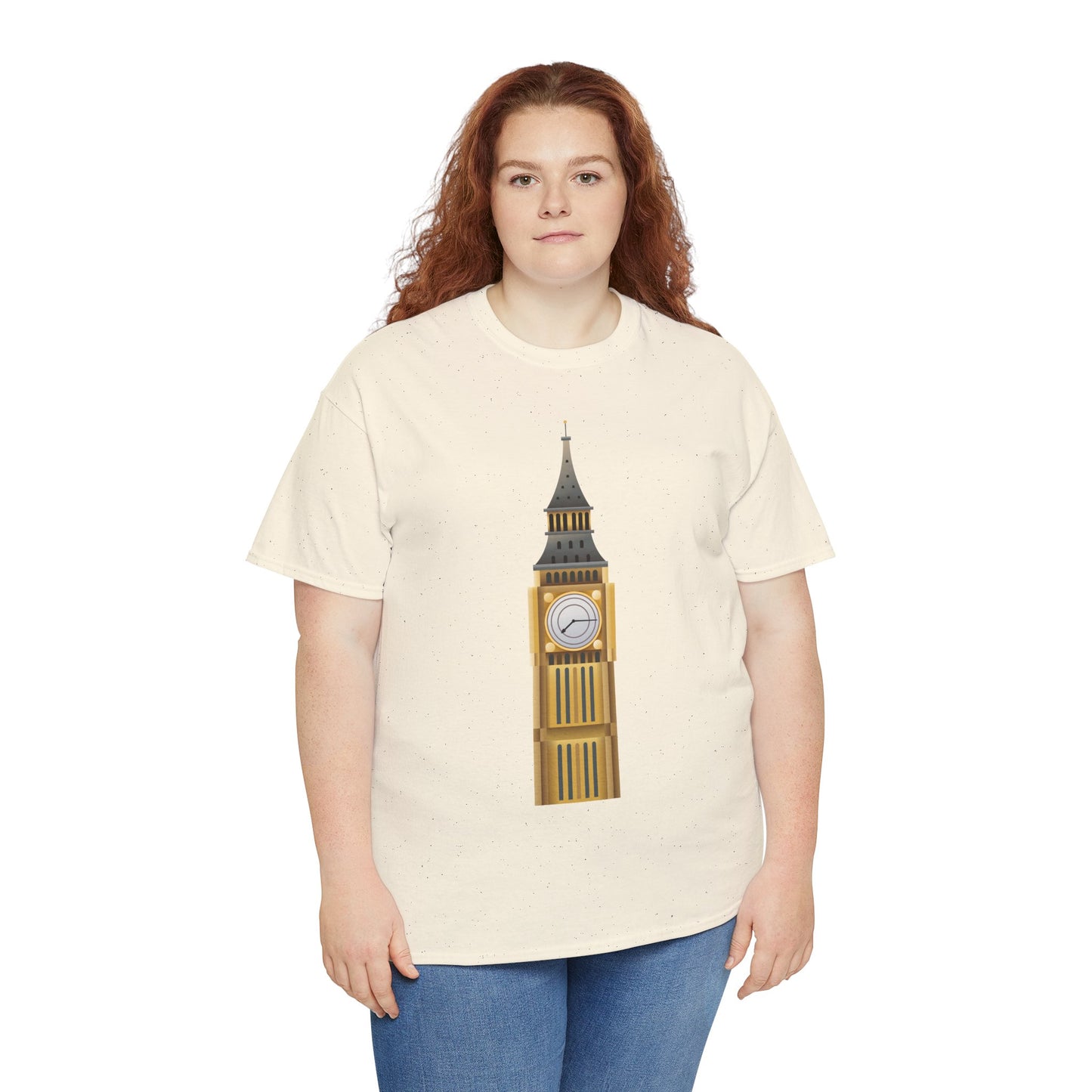 Unisex Heavy Cotton Tee - Towering Time Big Ben and British Heritage