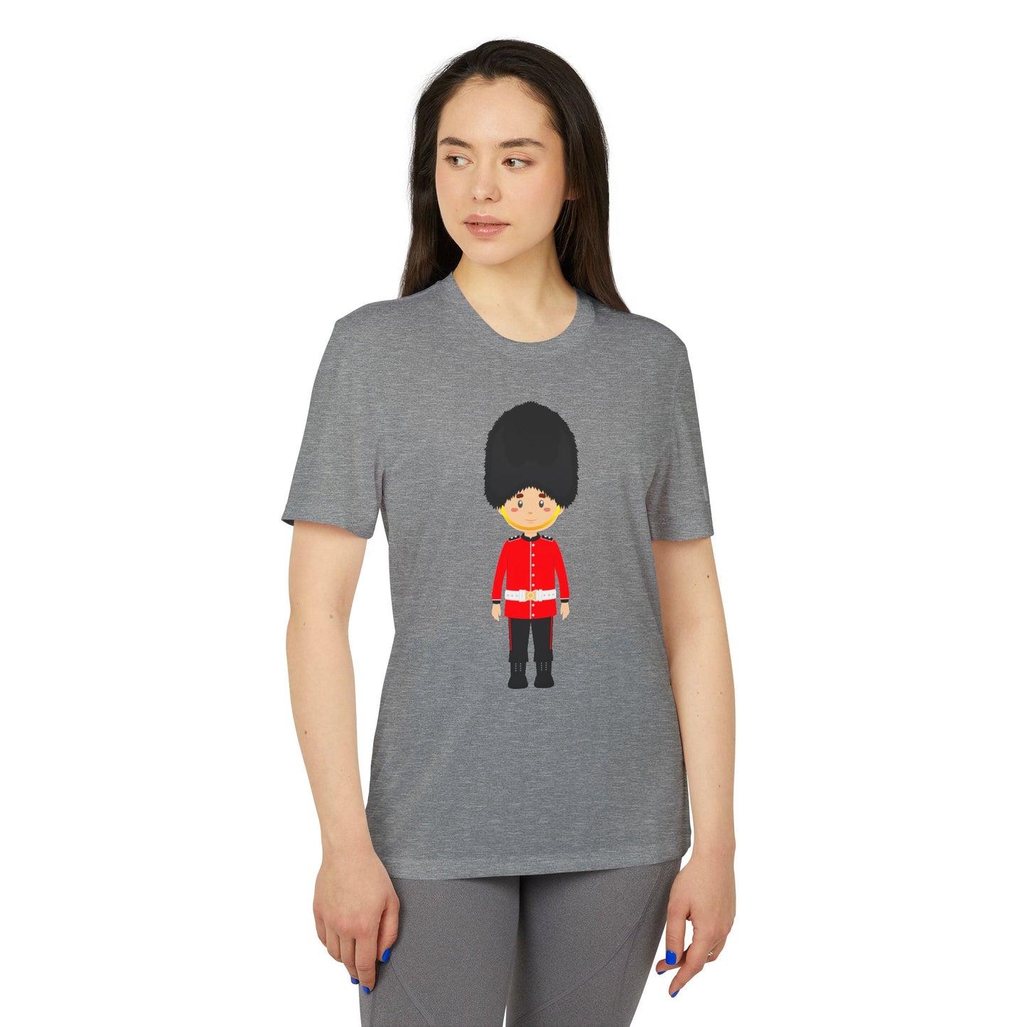 Adidas Unisex Sport T-Shirt - Cartoon Soldier Design - British Soldier - Classic Military Elegance and Honor