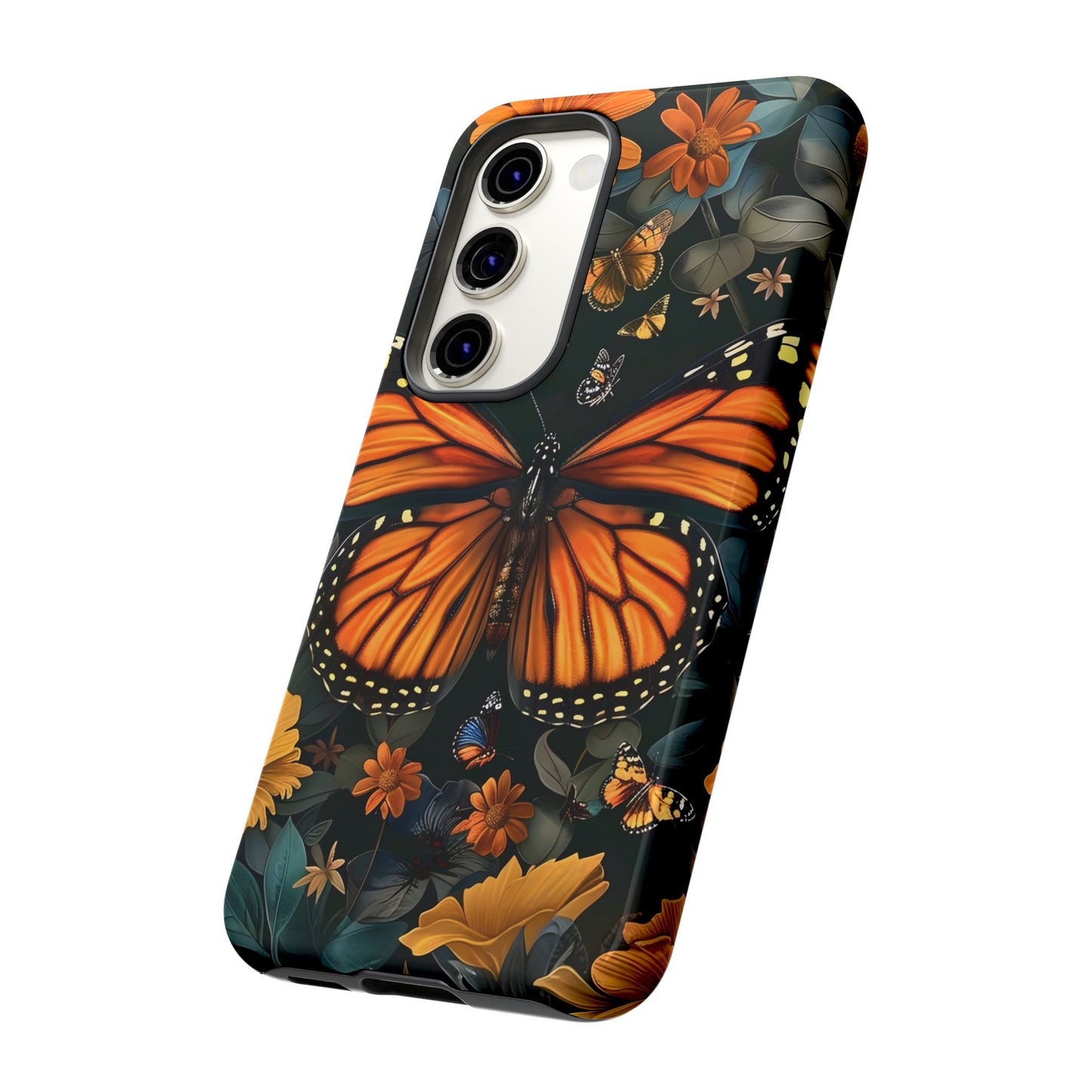 Monarch Butterfly Phone Case, Tough Cases, Nature Lover Gift, Floral Mobile Cover, Eco-Friendly Phone Accessory, Butterfly Design