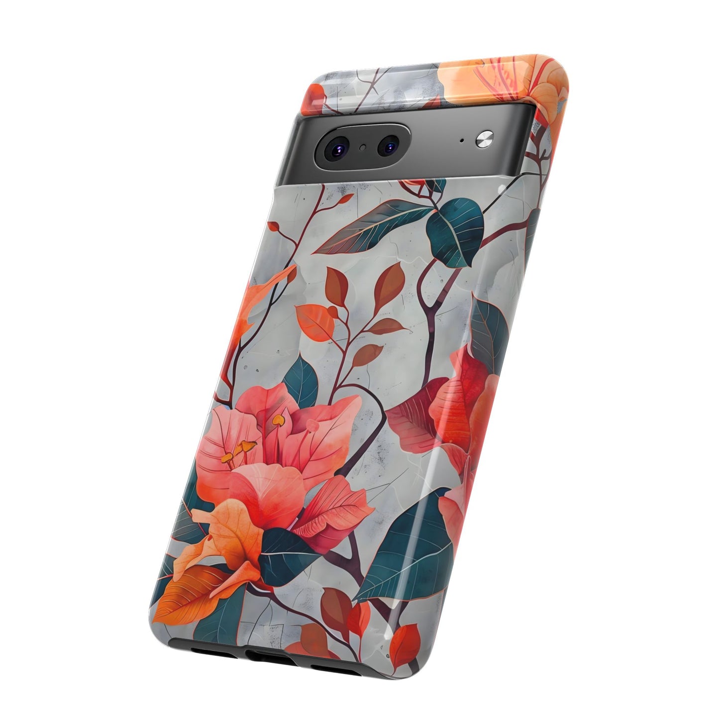 Floral Phone Case - Tough Cases, Protective Cover, Smartphone Accessories, Gift for Her, Stylish Tech Gear, Floral Designs