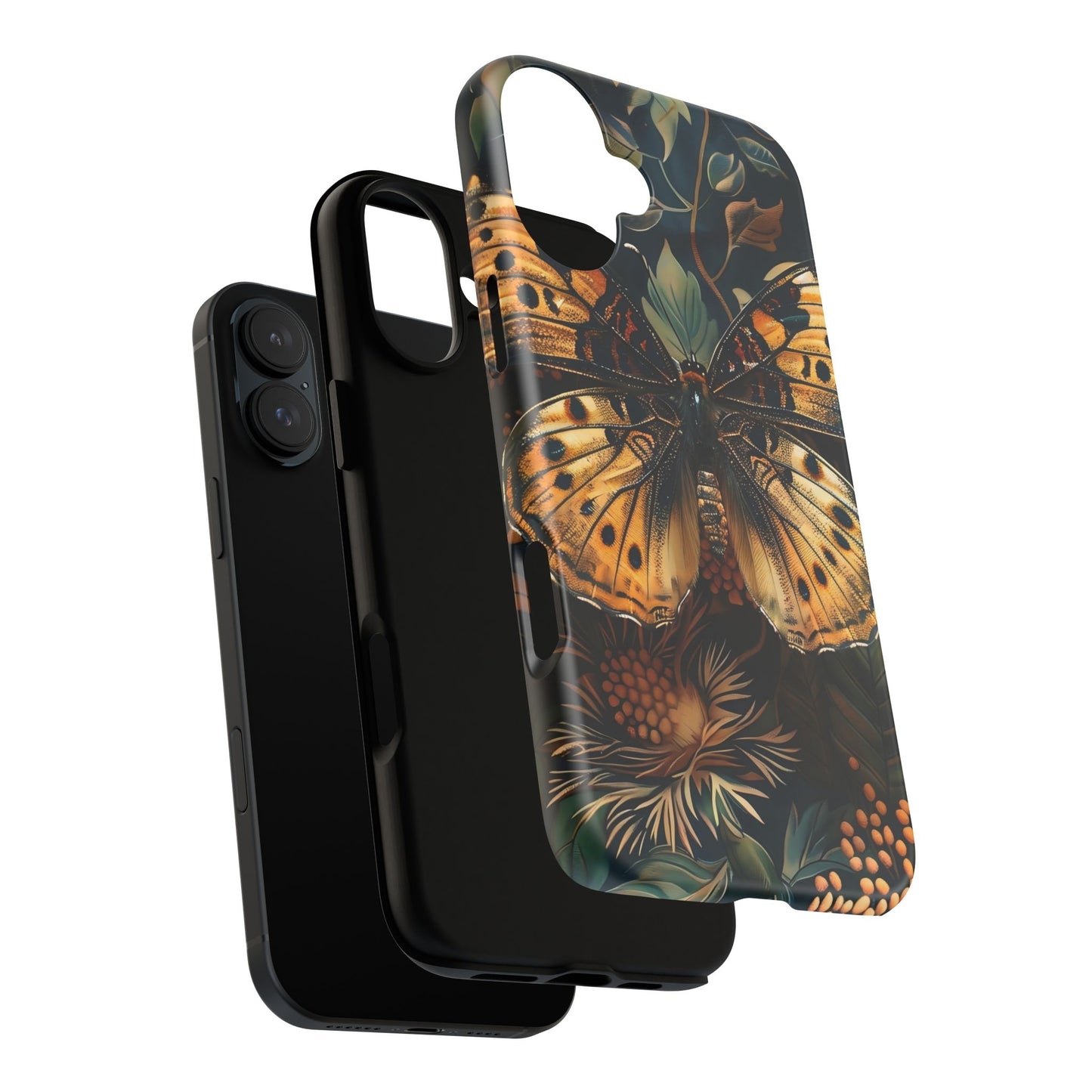 Butterfly Floral Phone Case, Tough Cases, Protective Cover, Unique Gift, Nature Lover, Art Print, Spring Decor