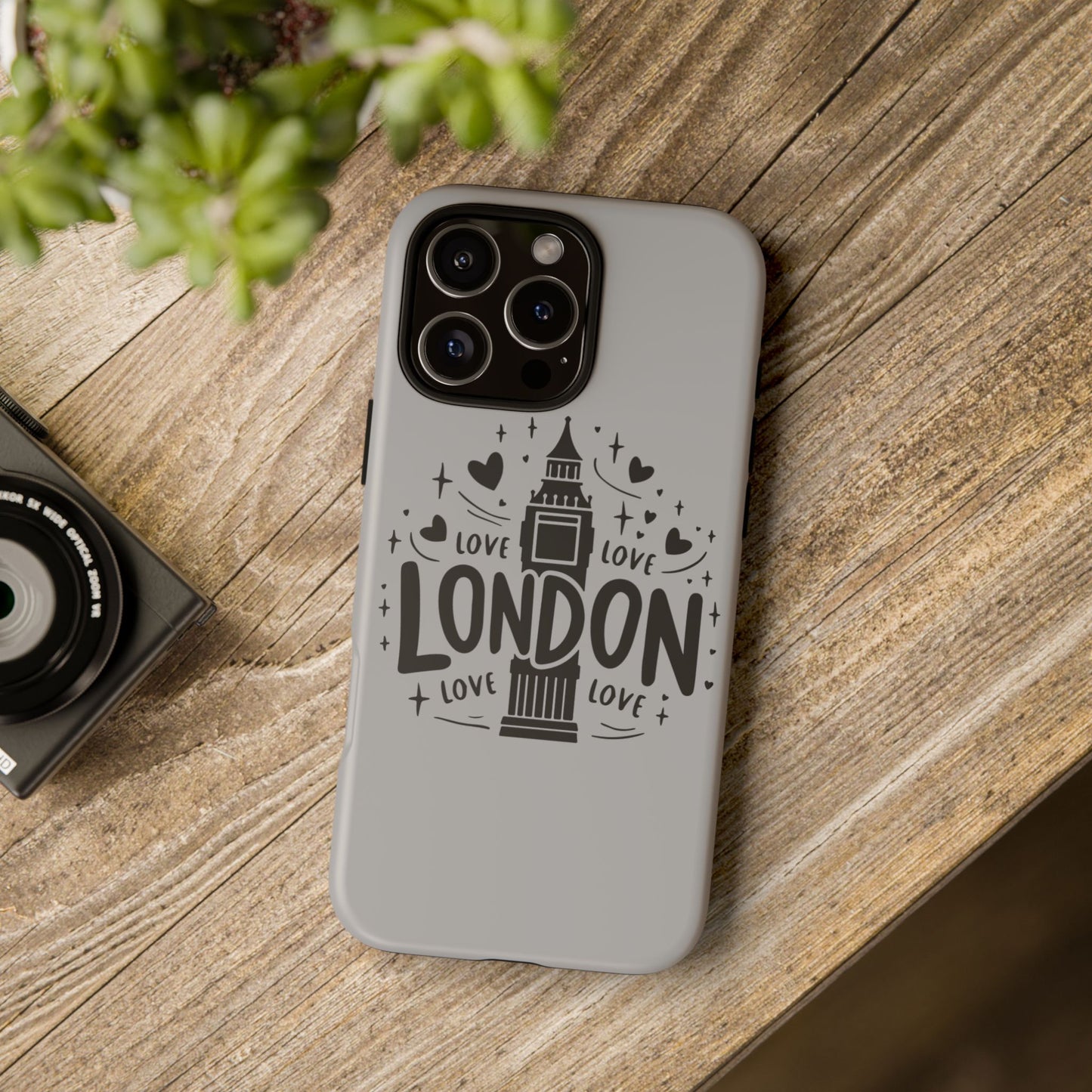 London Love Phone Case, Tough Cases, Stylish Phone Accessories, Unique Gift for Travelers, London Souvenir, Love Design