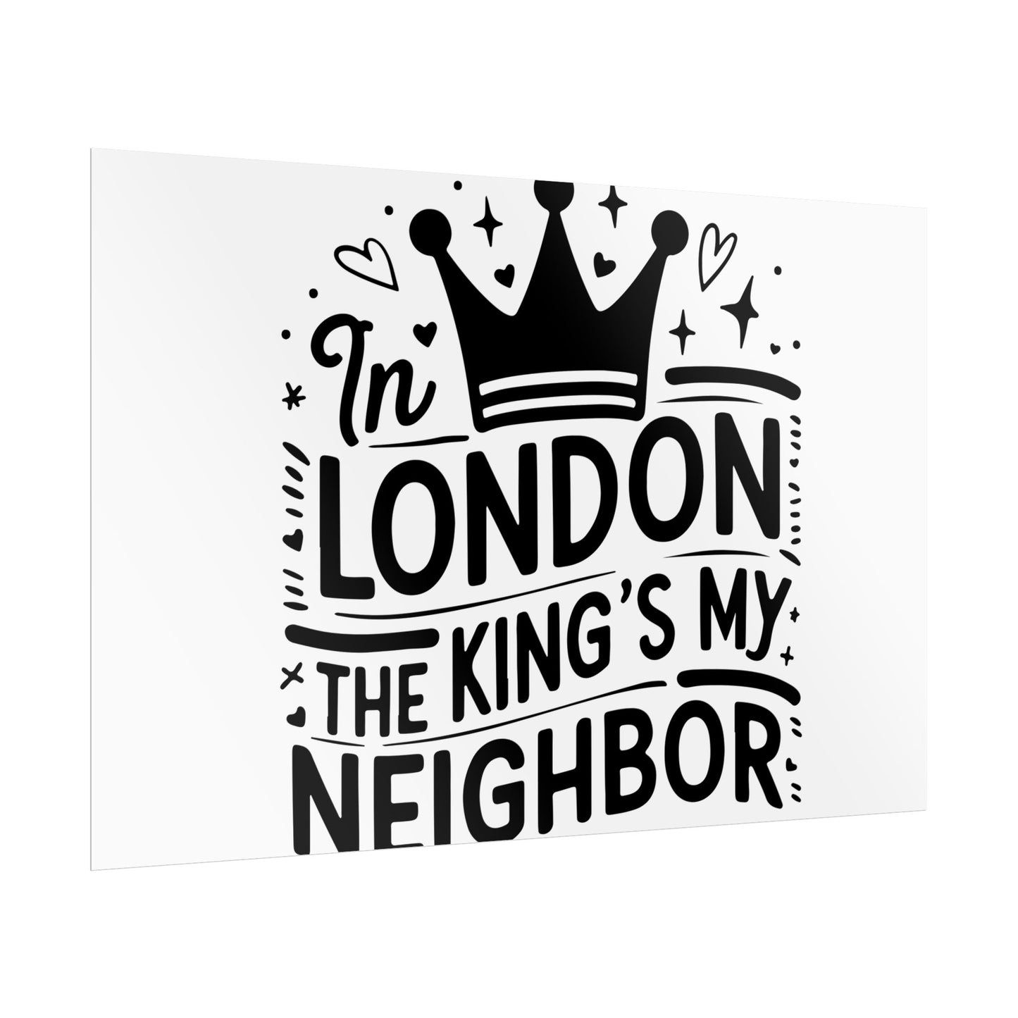 London Themed Rolled Poster - Whimsical Art Print for Home Decor, Gifts, Travel Lovers, Wall Art, Inspirational Quote