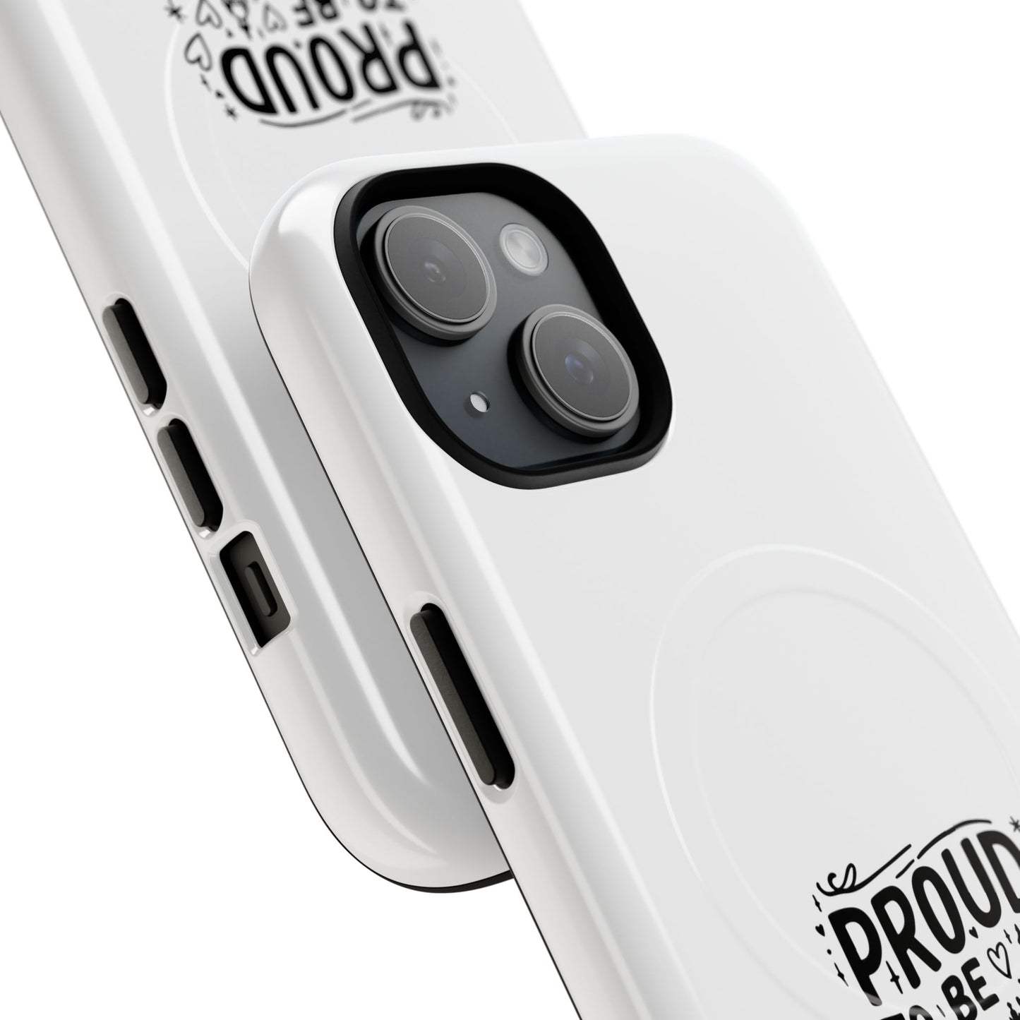 Proud London Magnetic Phone Case, Tough Phone Cover, Gift for Londoners, Travel Souvenir, Black and White Design