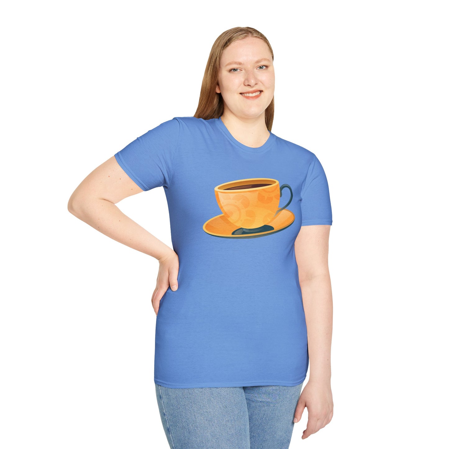 Unisex Softstyle T-Shirt - Elegant British Tea Cup - Classic Tea Time Style