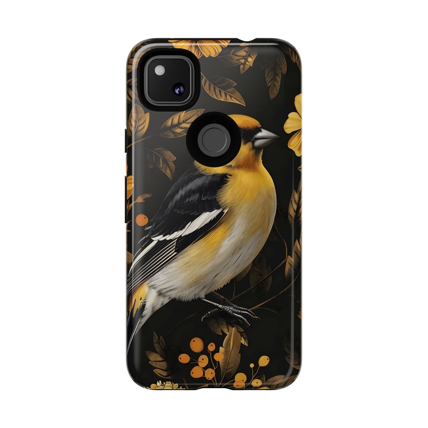 Elegant Bird Phone Case - Tough Cases, Phone Accessories, Wildlife Gifts, Nature Lover, Floral Design, Unique Cases