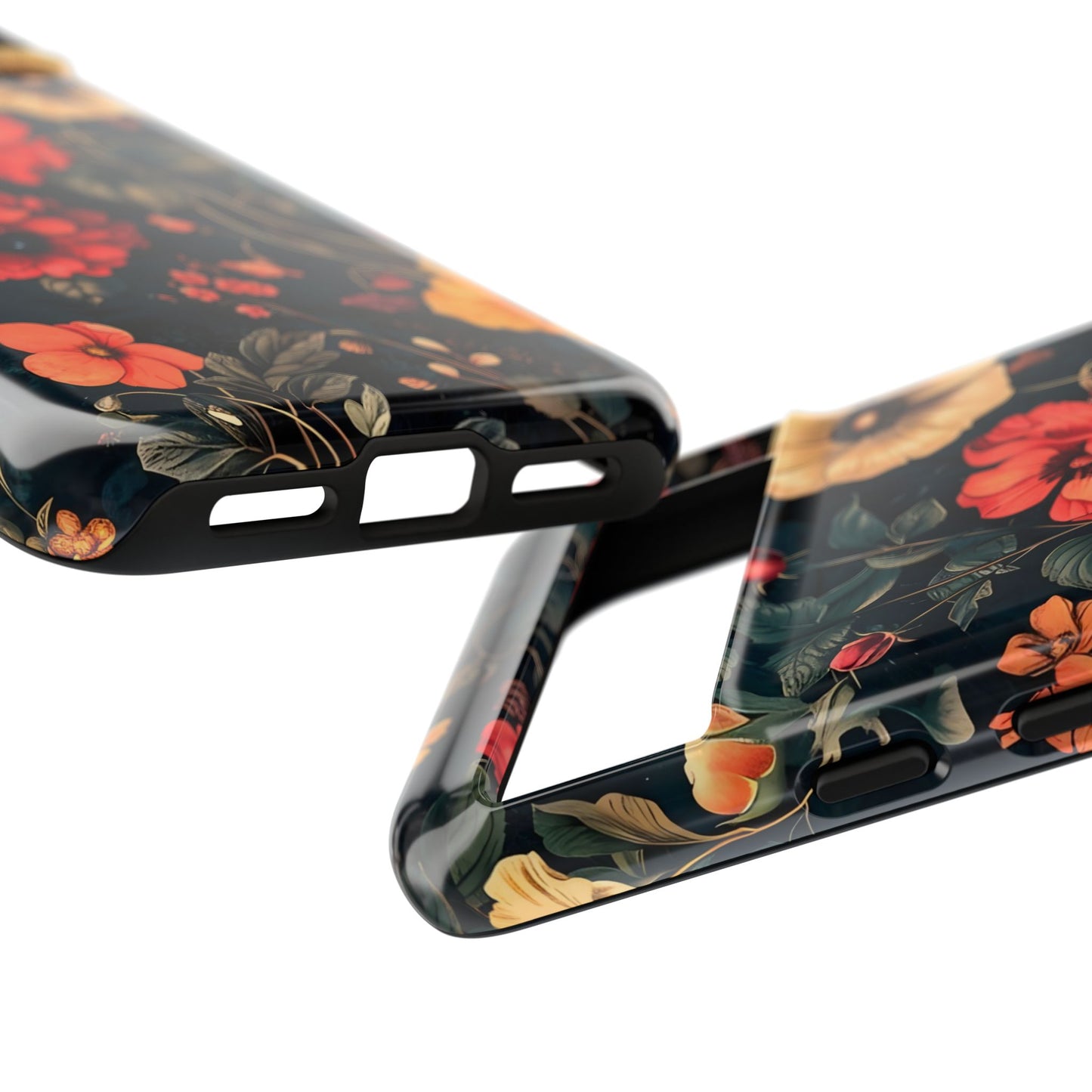 Floral Phone Case, Tough Cases, Flower Motif, Protective Cover, Gift for Her, Floral Design, Spring Accessory