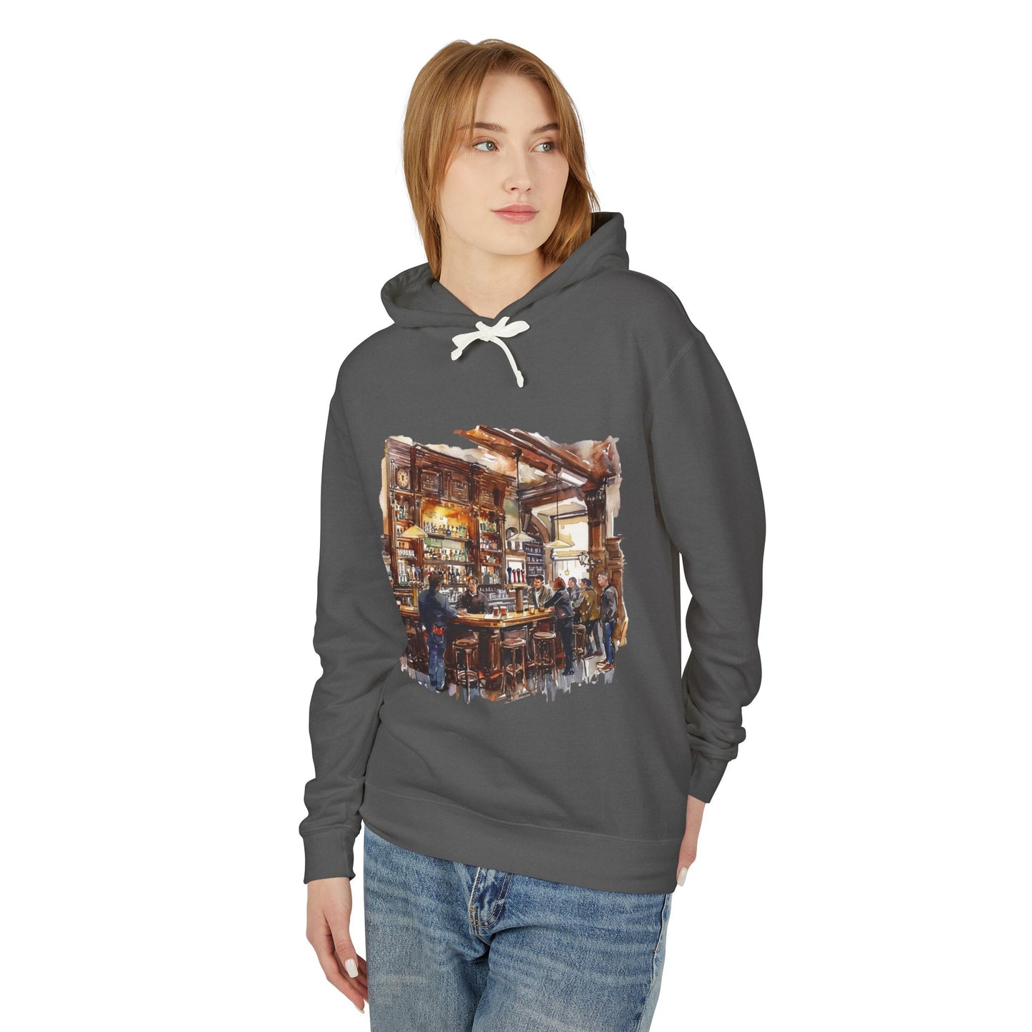Unisex Lightweight Hooded Sweatshirt - Pints and Stories - Life at a British Pub