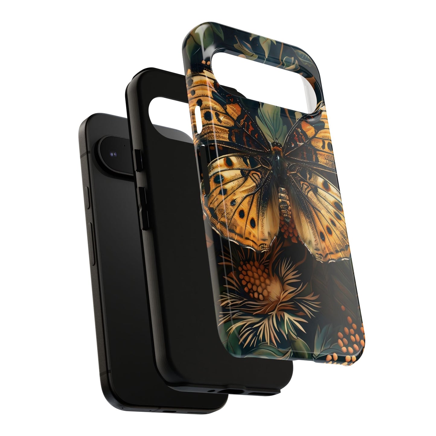 Butterfly Floral Phone Case, Tough Cases, Protective Cover, Unique Gift, Nature Lover, Art Print, Spring Decor