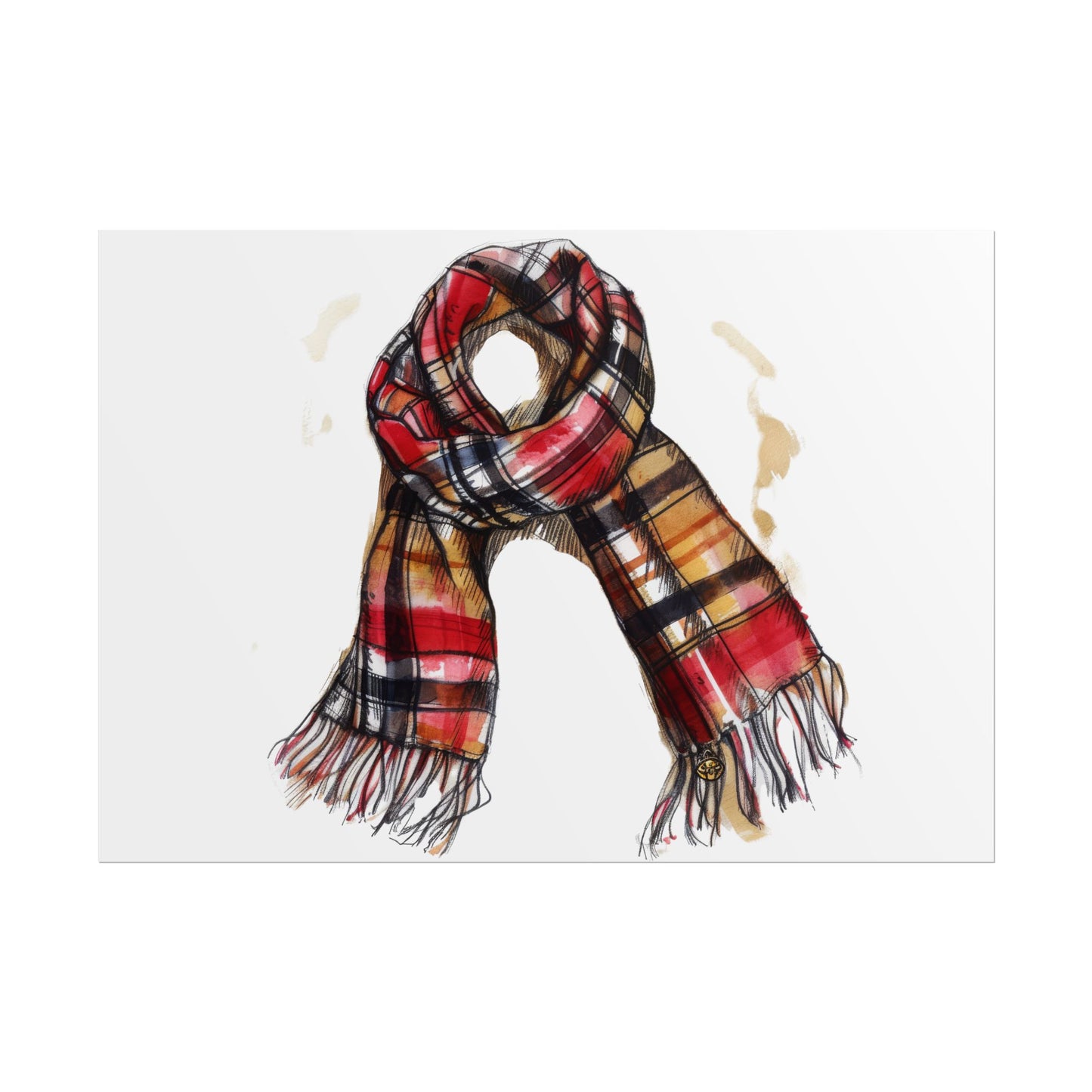 Cozy Scarf Wall Art - Fall Decor for Home, Rustic Style, Gift for Her, Cozy Vibes, Autumn Aesthetic