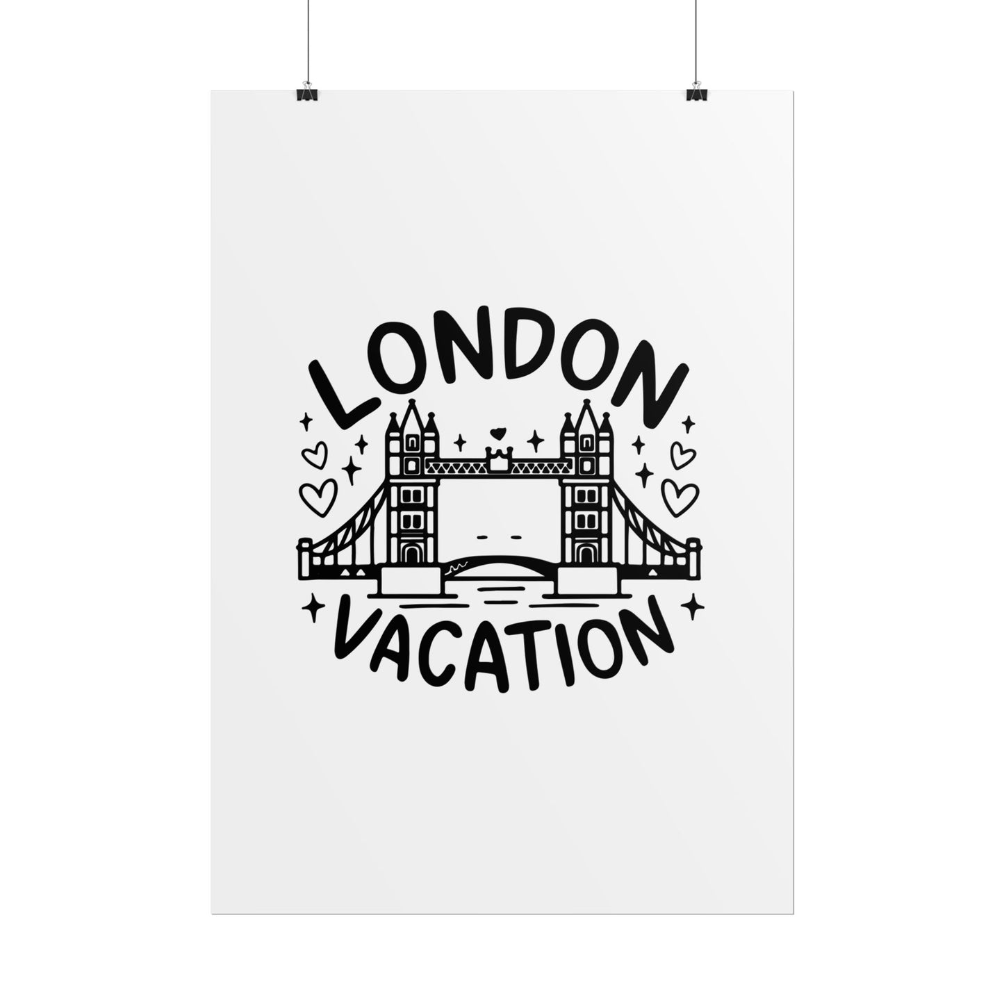 London Vacation Rolled Poster - Travel Decor for Home, Wall Art Print, Gift for Travelers, London Artwork, Holiday Gift Idea