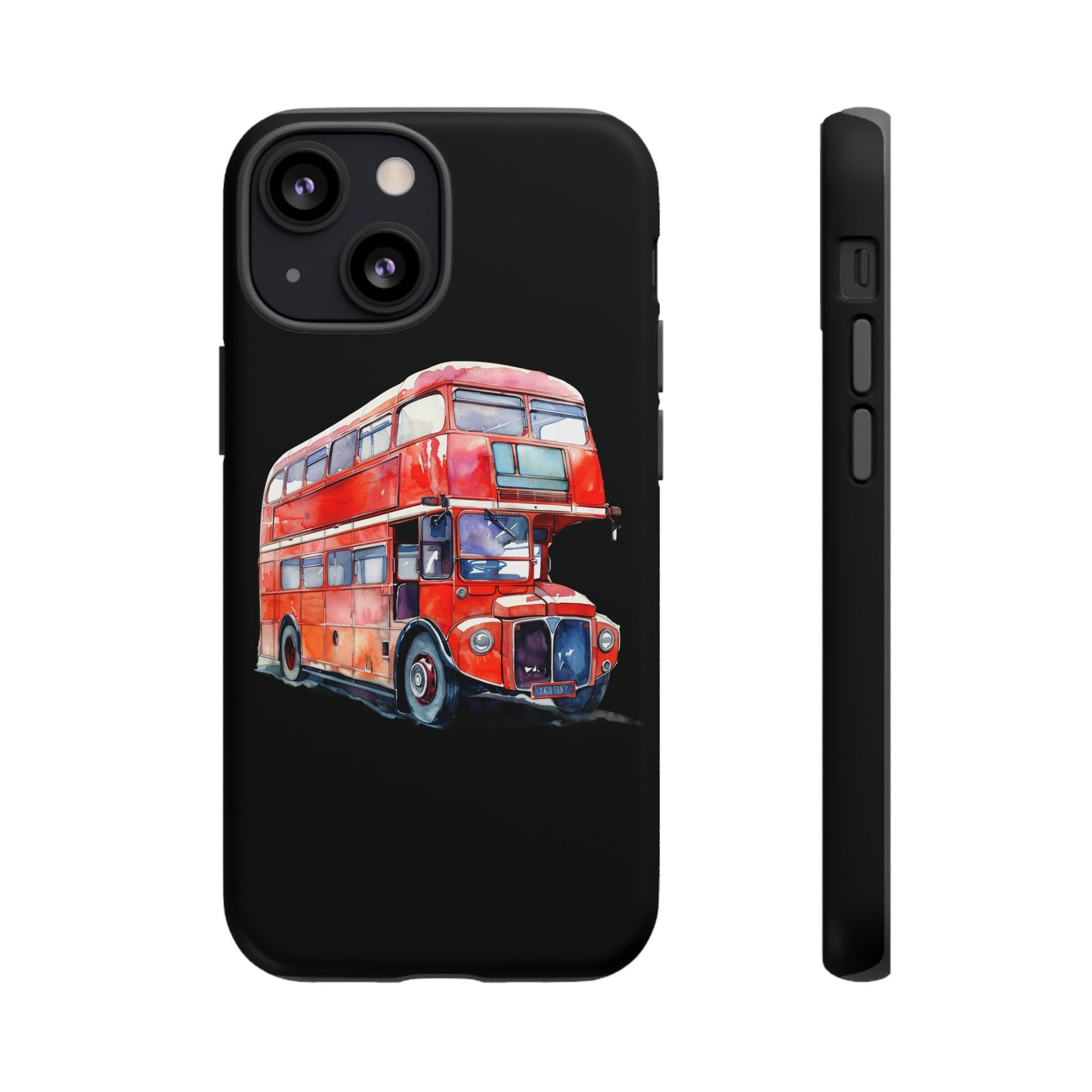 London Bus Phone Case, Tough iPhone Cover, Unique Gift for Travelers, Vintage Style Accessories, Holiday Present Idea