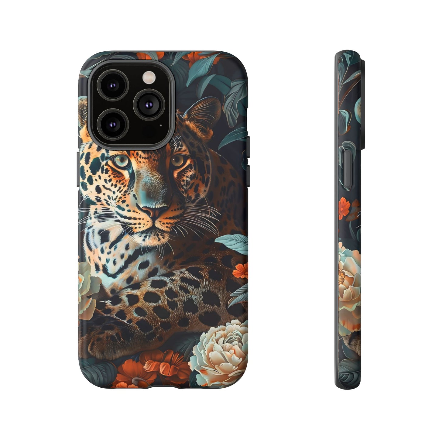 Wildlife Phone Case with Leopard Design | Tough Cases, Animal Prints, Floral Phone Cover, Gift for Nature Lovers, Unique Phone Accessories