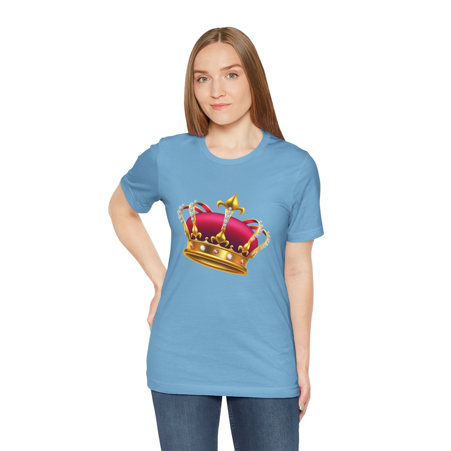Unisex Jersey Short Sleeve Tee - British Royal Crown Design - Iconic Symbol of Monarchy