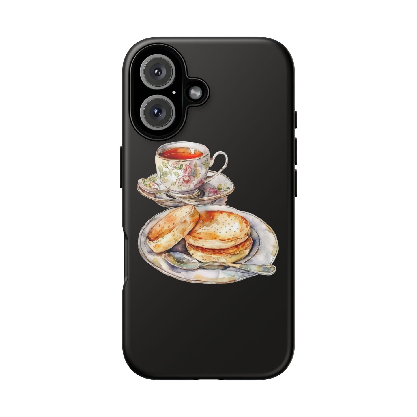Tea Time Phone Case with Cookies Design, Cute Phone Cover, Gift for Tea Lovers, Kitchen Decor, Whimsical Style