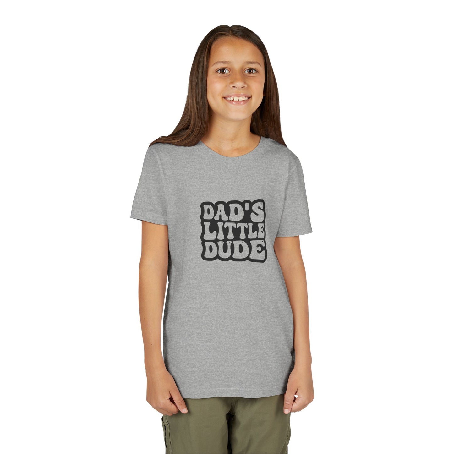 Youth Short Sleeve Tee - Dad's Little Dude Always Ready for Big Adventures - Cool Gift for Kids