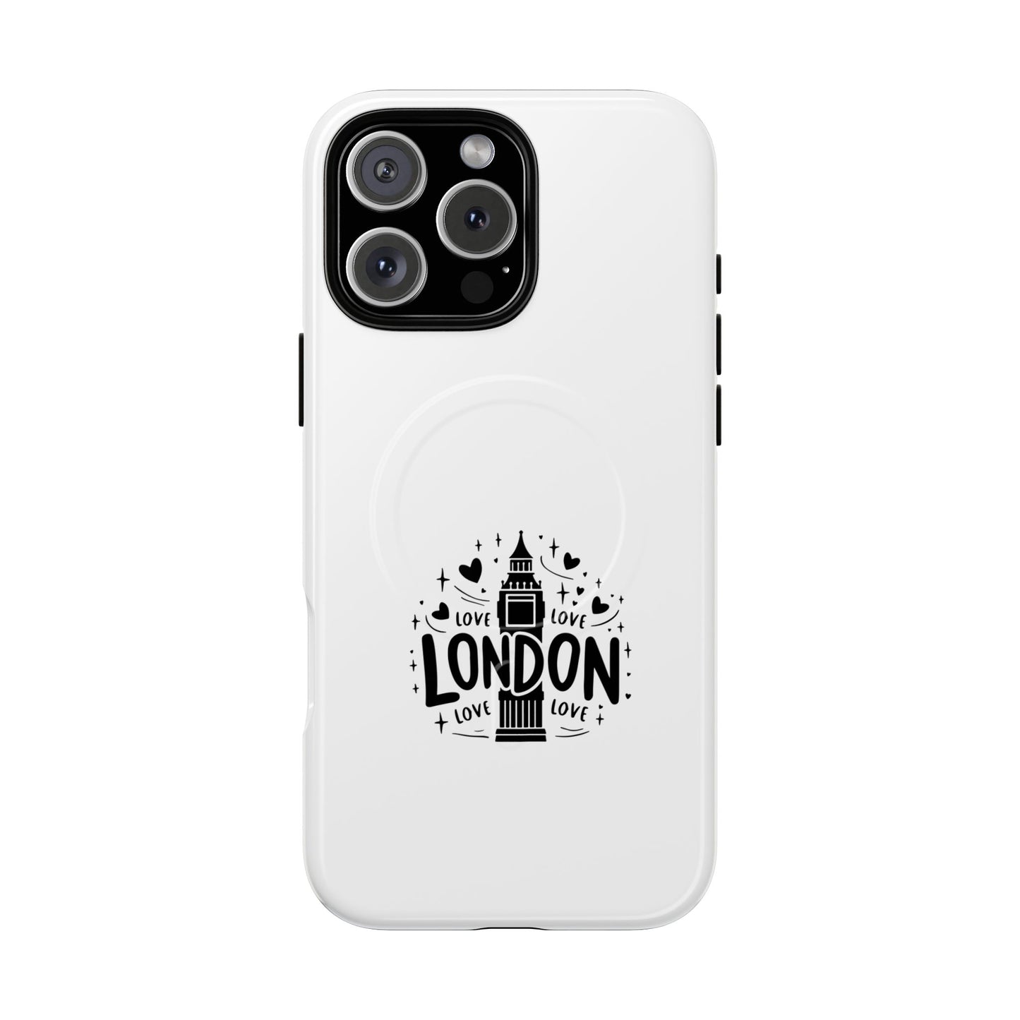 London Love Tough Magnetic Phone Cases, Durable Phone Cover, Travel Gift, London Souvenir, Protective Phone Case