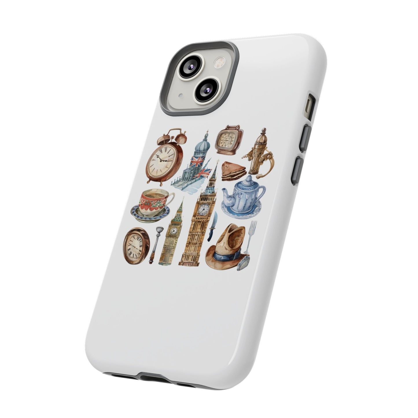 Vintage Illustrative Phone Case, Whimsical Tough Phone Cover, Gifts for Her, Unique Cell Phone Accessory