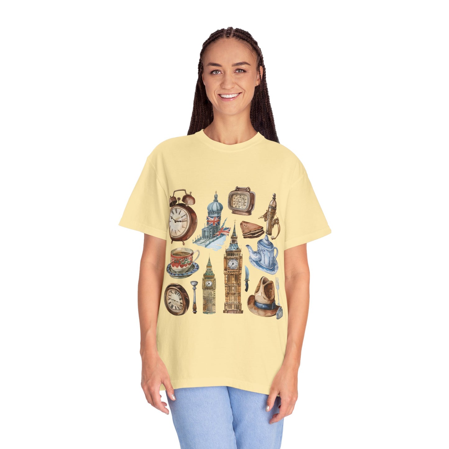 Unisex Garment-Dyed T-shirt - Timeless Symbols - Iconic England