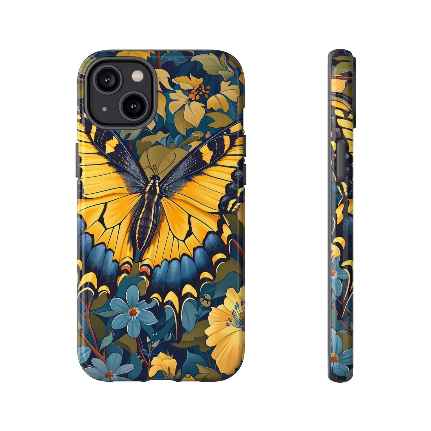 Colorful Butterfly Phone Case, Floral Design, Tough Cases, Protective Cover, Gifts for Nature Lovers, Birthday Present