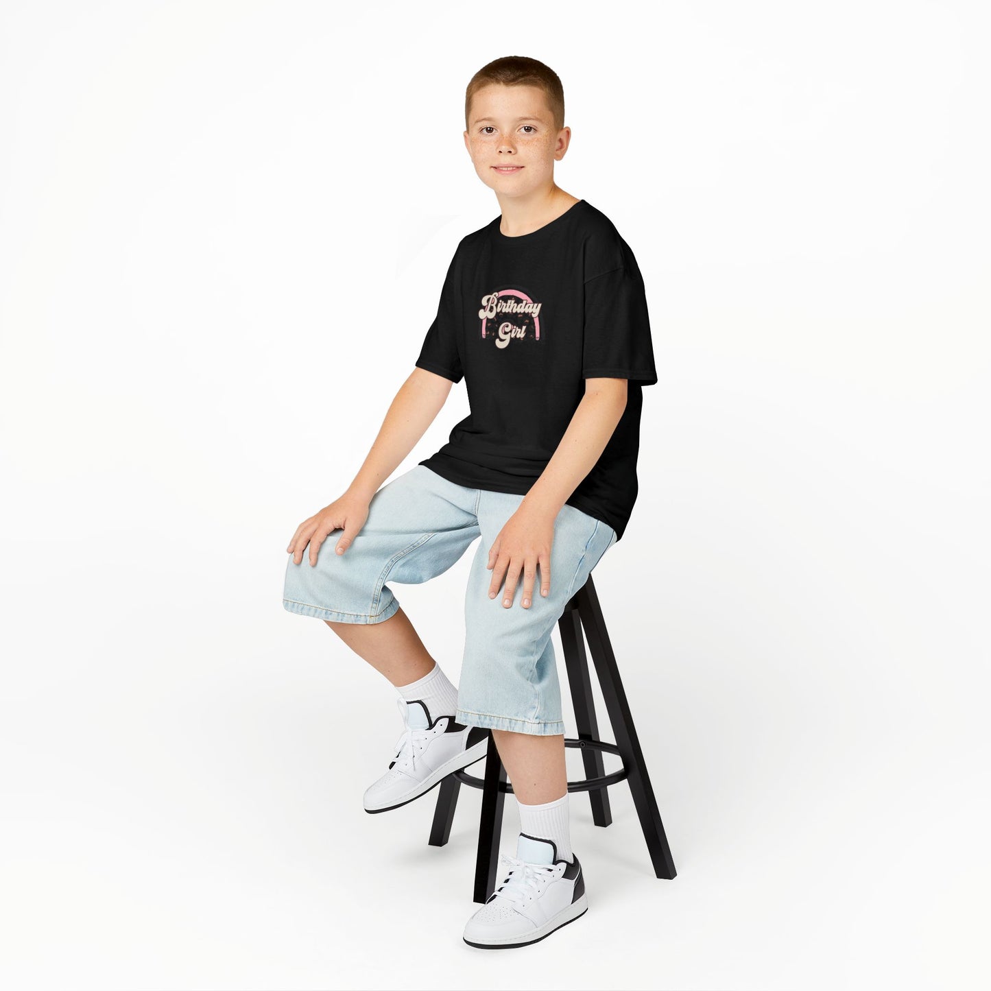 Kids Heavy Cotton™ Tee - Birthday Girl - Perfect for Celebrations!
