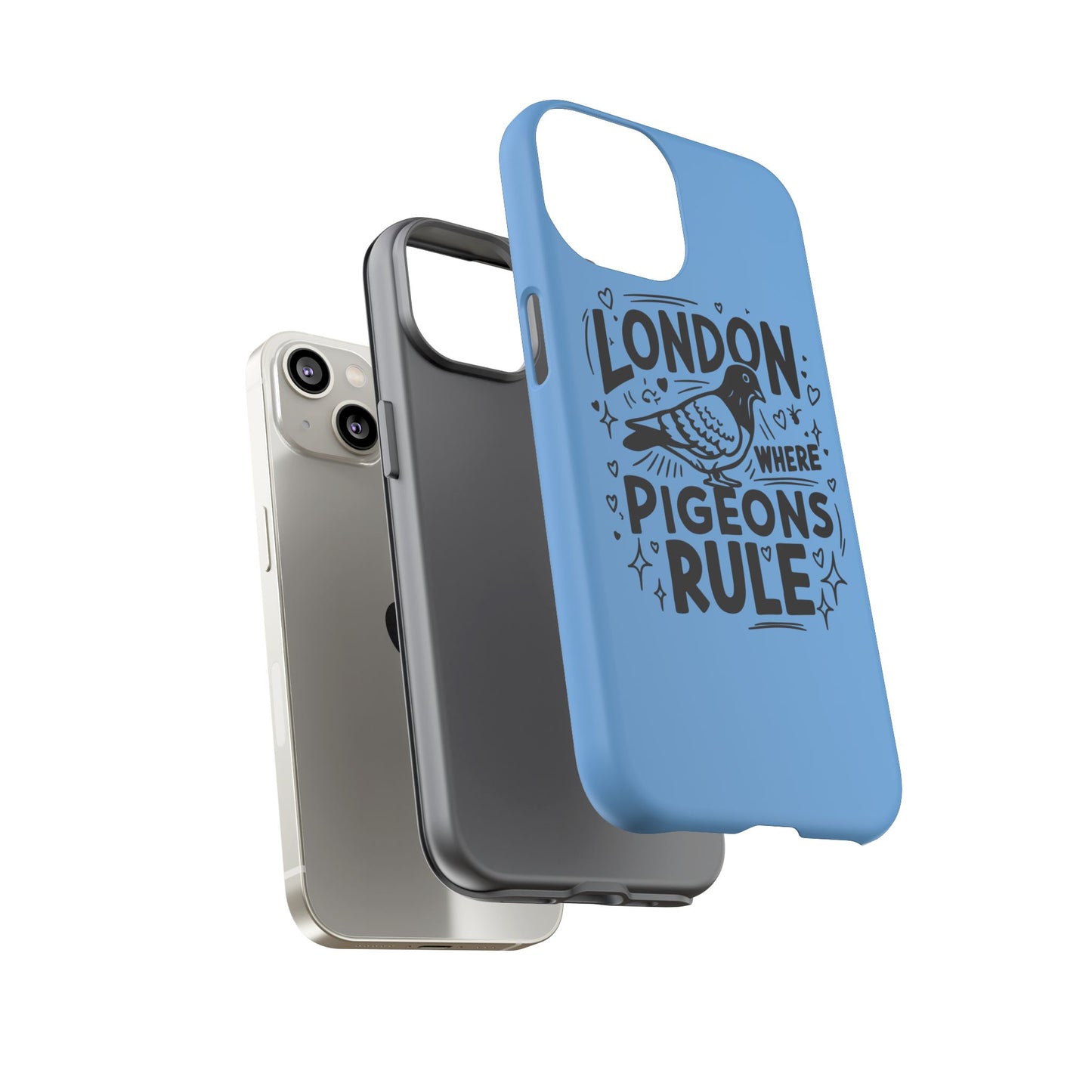 London Pigeon Phone Case, Urban Art Accessory, Tough Phone Cover, Gift for Bird Lovers, London Souvenir, Unique Cell Phone Case