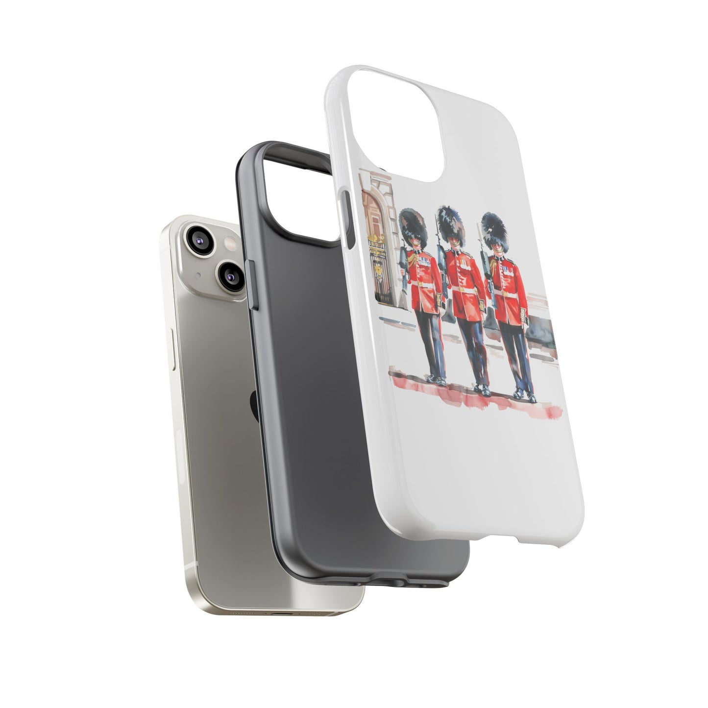 Phone Case with Royal Guard Design, Unique Cell Cover, London Souvenir, Tough Phone Case, Gift for Travelers, Stylish Street Photography