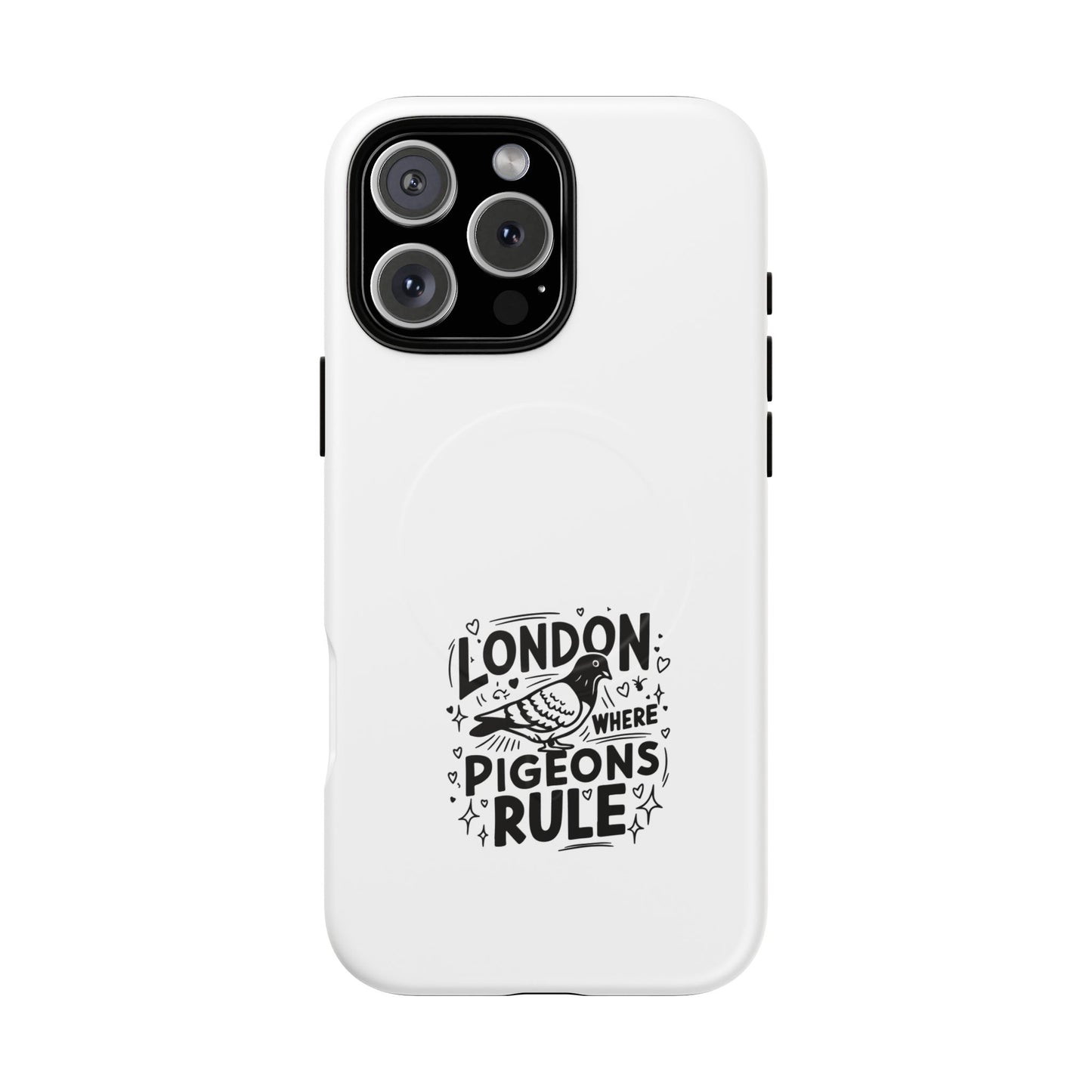 London Pigeon Rule Magnetic Phone Case, Tough Phone Cover, Gift for London Lovers, Unique Phone Accessories, Stylish Protection