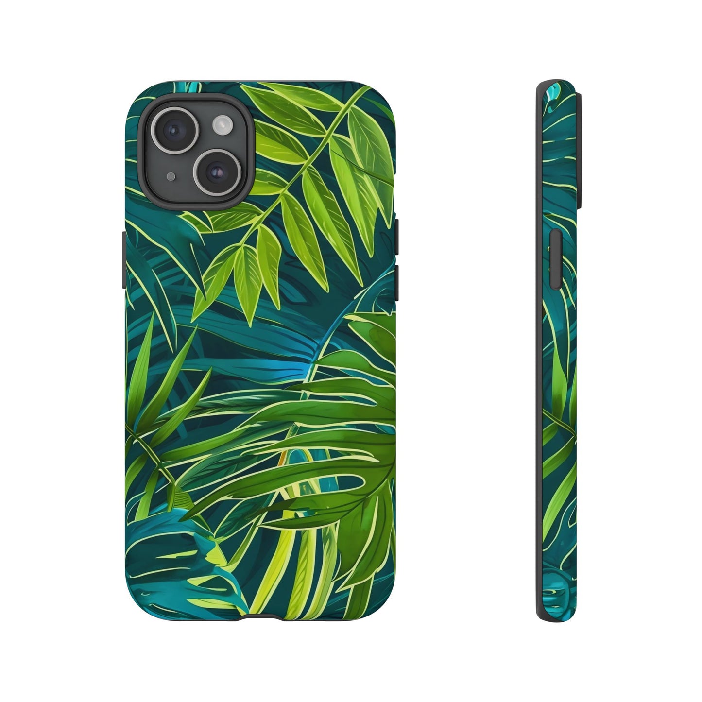 Tropical Phone Case - Durable Green Leaf Design, Eco-Friendly Gift, Trendy Accessory, Nature Lover's Case, Summer Vibes