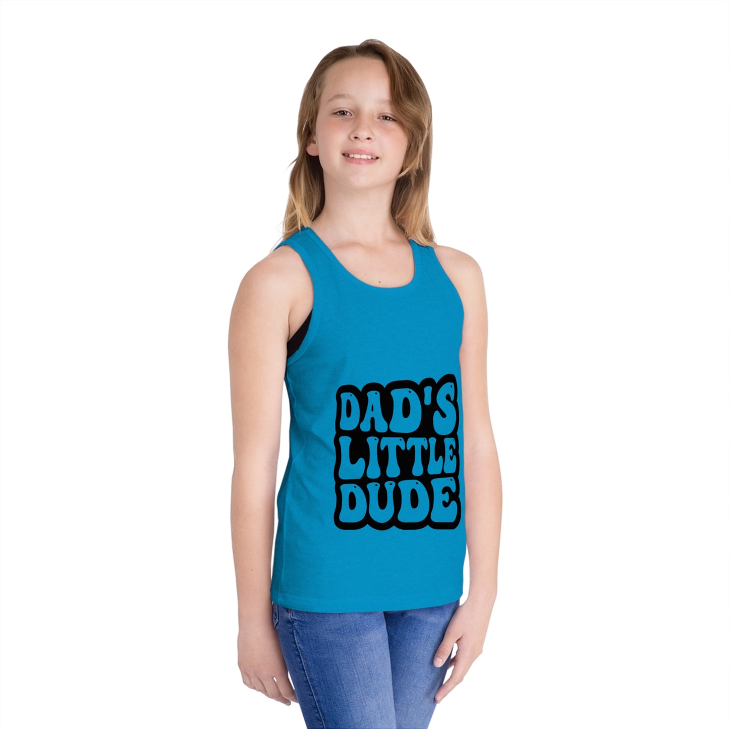 Kids' Jersey Tank Top - 'Dad's Little Dude'