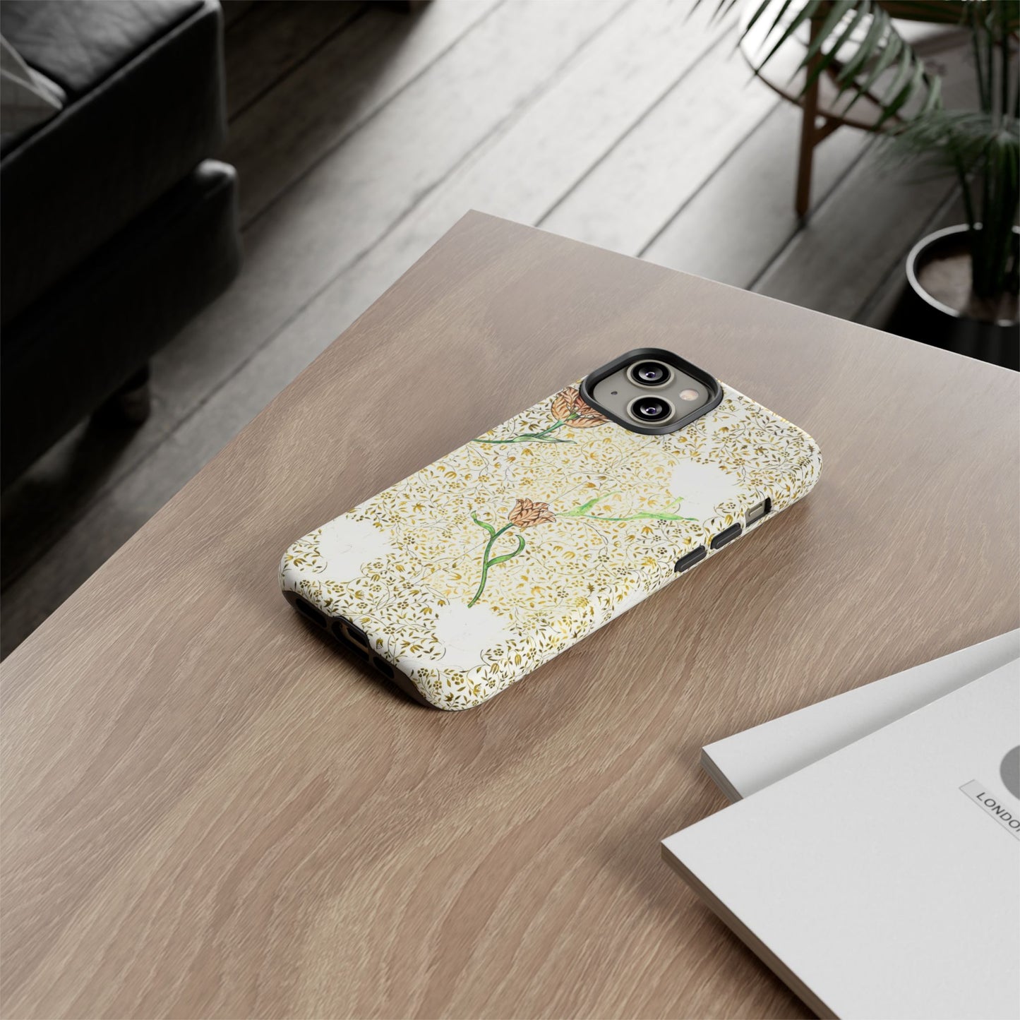 Elegant Floral Phone Case, Tough Cases for iPhone, Stylish Smartphone Cover, Protection with Floral Art, Unique Gift for Her