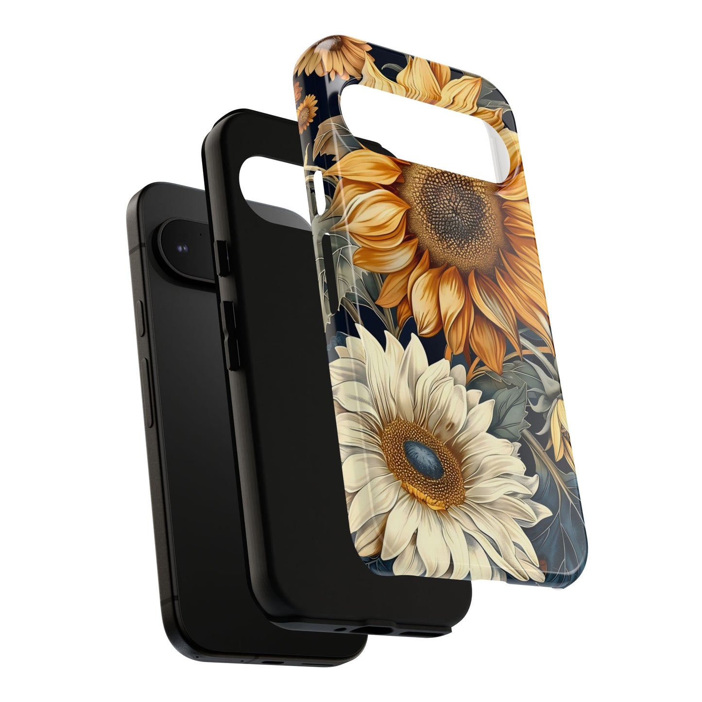 Sunflower Phone Case, Floral Tough Phone Cover, Gift for Nature Lovers, Phone Accessories, Sunflower Gifts