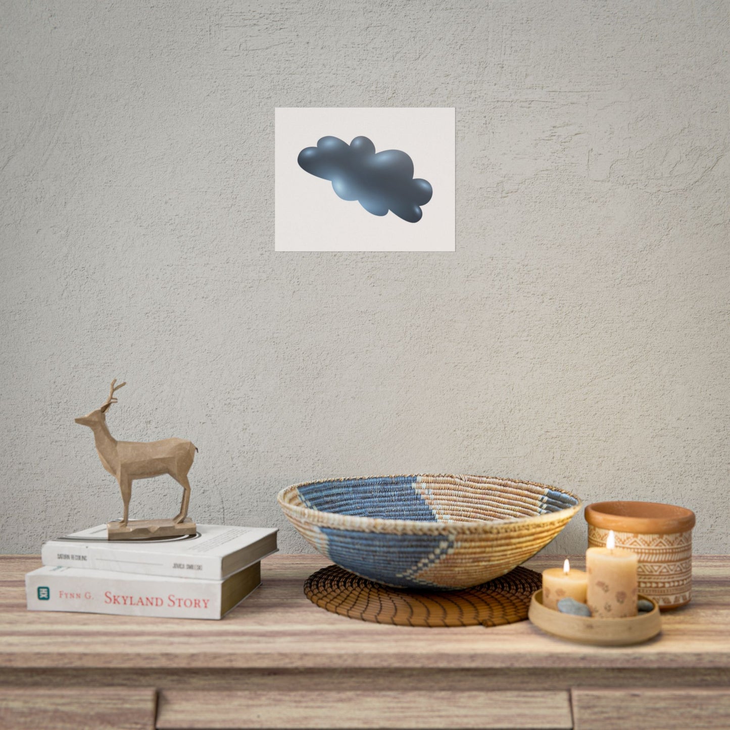 Cloud Art Print, Modern Decor, Minimalist Wall Art, Home Office Decor, Unique Gift, Aesthetic Poster
