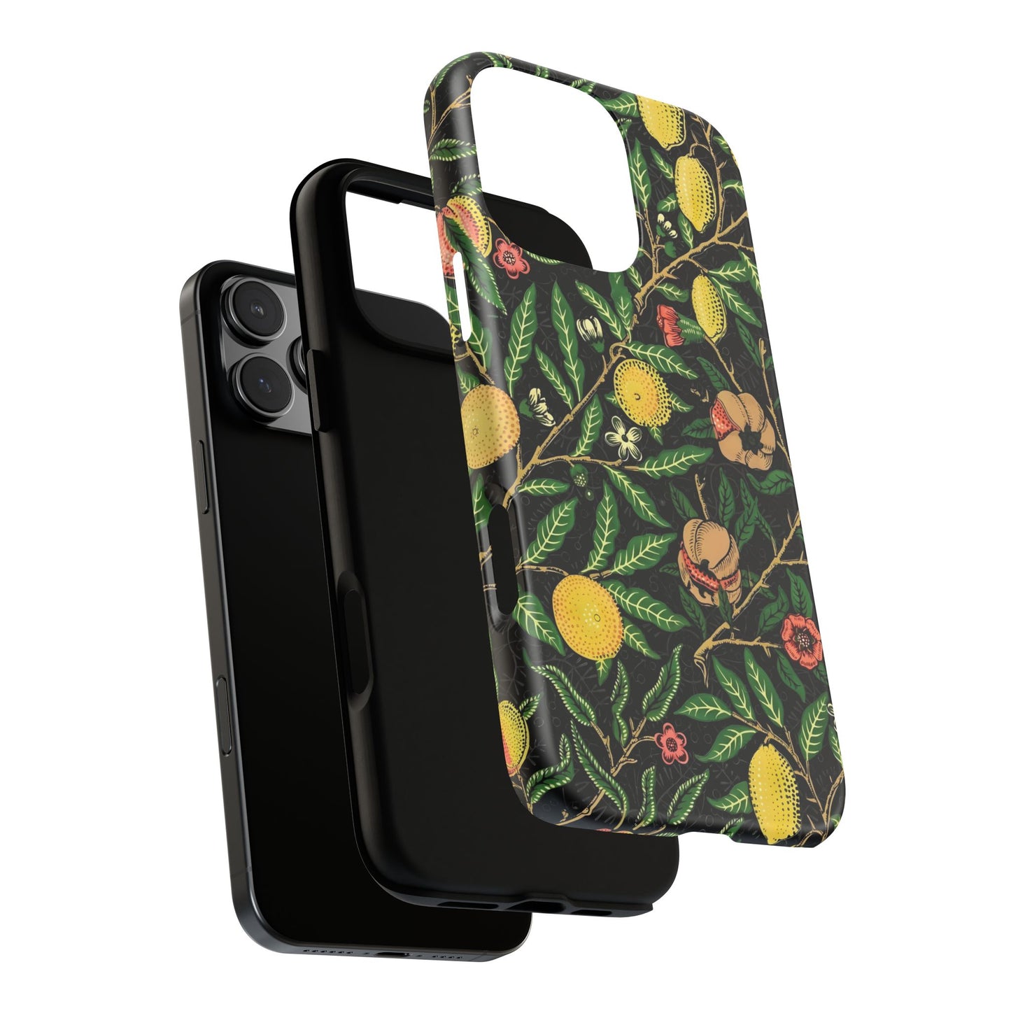 Tough Cases Phone Case, Floral Phone Cover, Tough Phone Protection, Gift for Plant Lovers, Black Background, Eco-Friendly Design