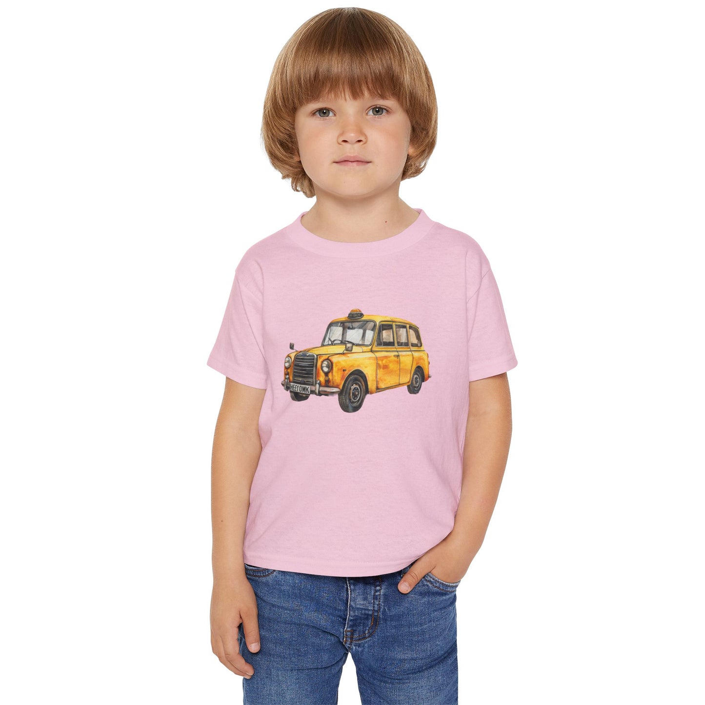 Adorable Yellow Taxi Toddler T-Shirt - Perfect for Little Adventurers
