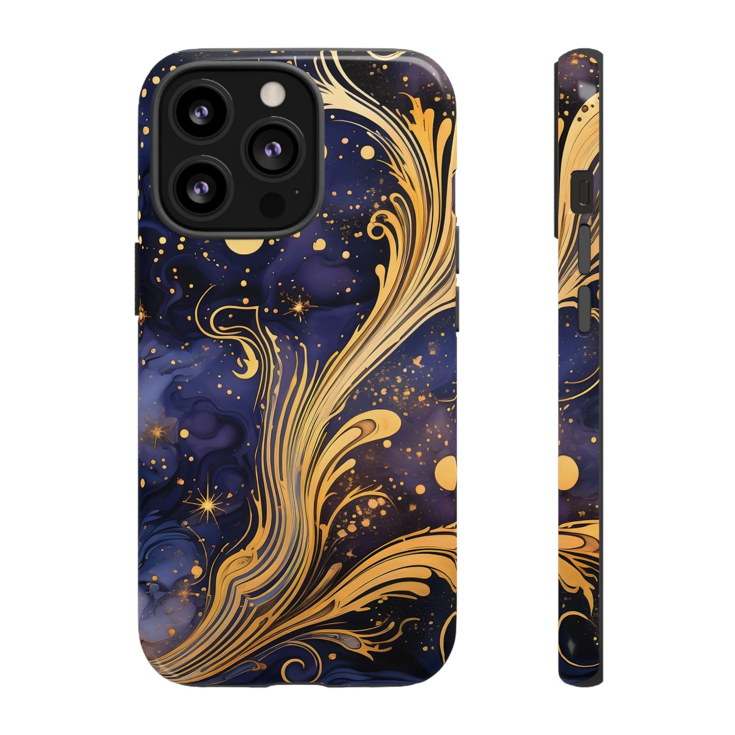 Elegant Floral Phone Case, Tough Cases for Women, Artistic Galaxy Design, Phone Cover for Cosmic Lovers, Unique Gift Idea