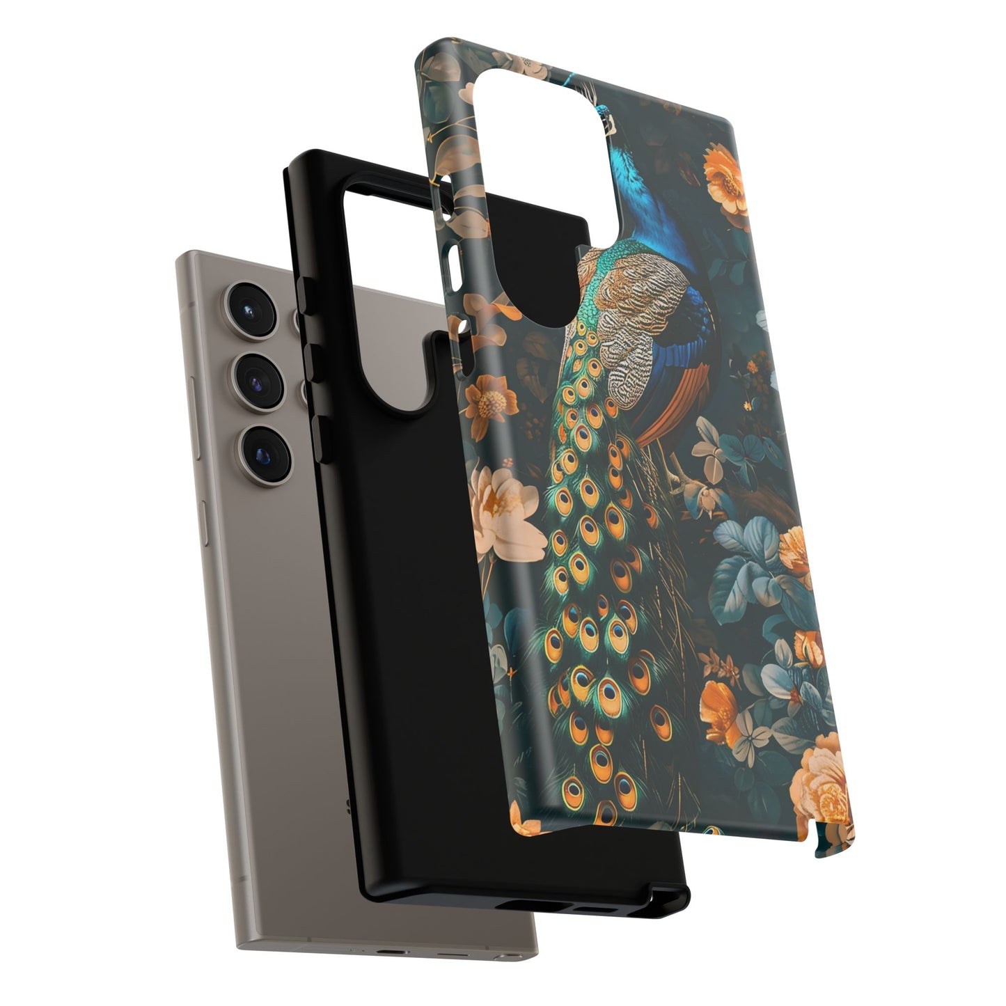 Peacock Phone Case - Elegant Floral Design, Tough Case for Protection, Unique Gift for Nature Lovers, Stylish Accessory, Eco-Friendly