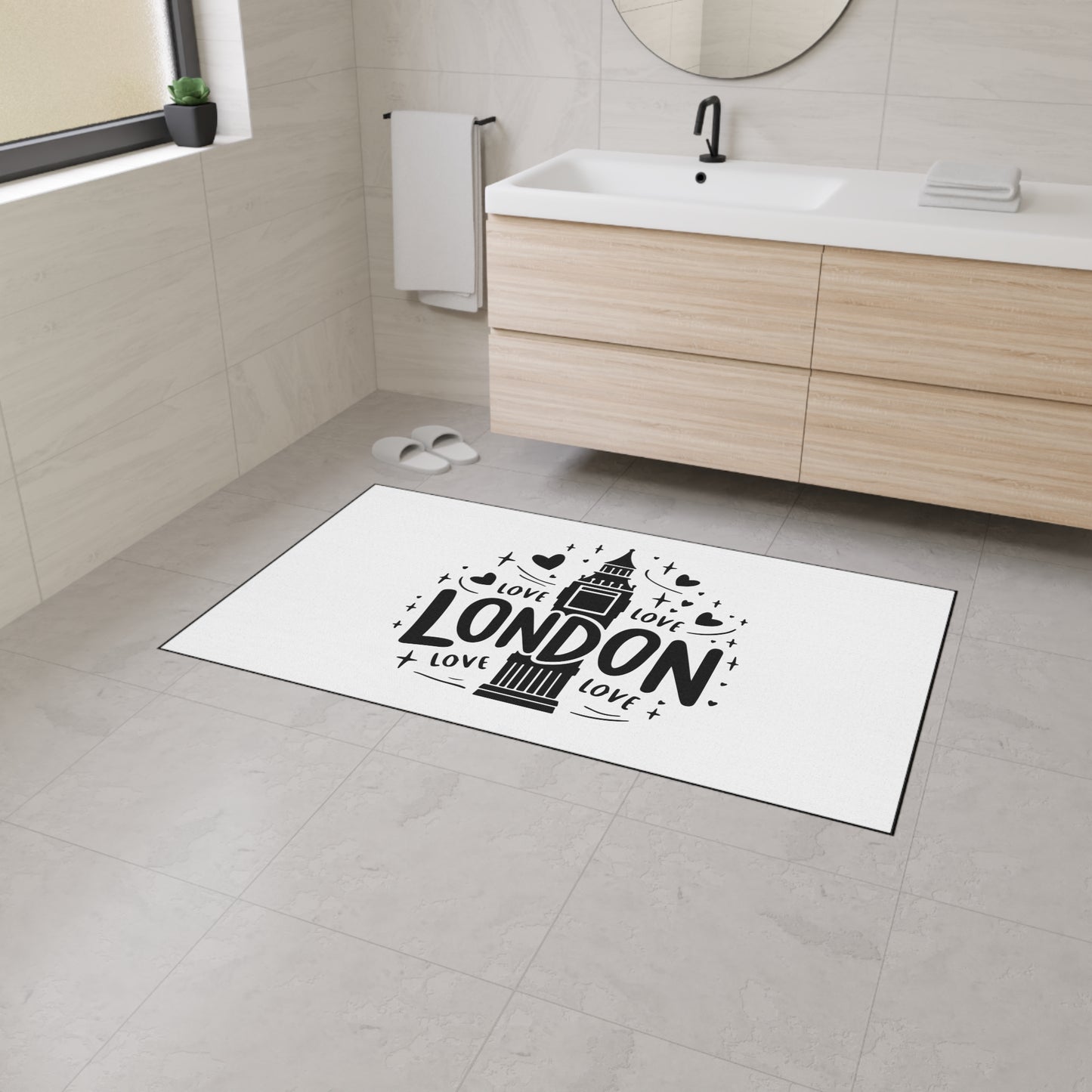 London Love Heavy Duty Floor Mat | Home Decor, Entryway Rug, Gift for Travelers, Living Room Accessory, Fun Doormat