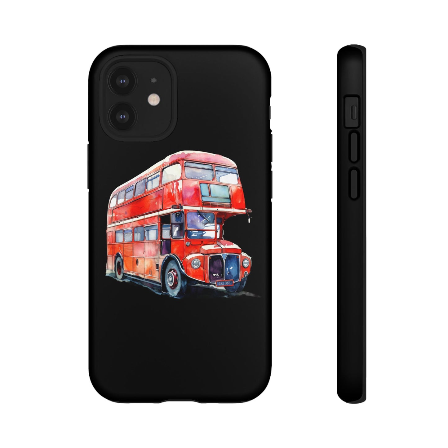 London Bus Phone Case, Tough iPhone Cover, Unique Gift for Travelers, Vintage Style Accessories, Holiday Present Idea