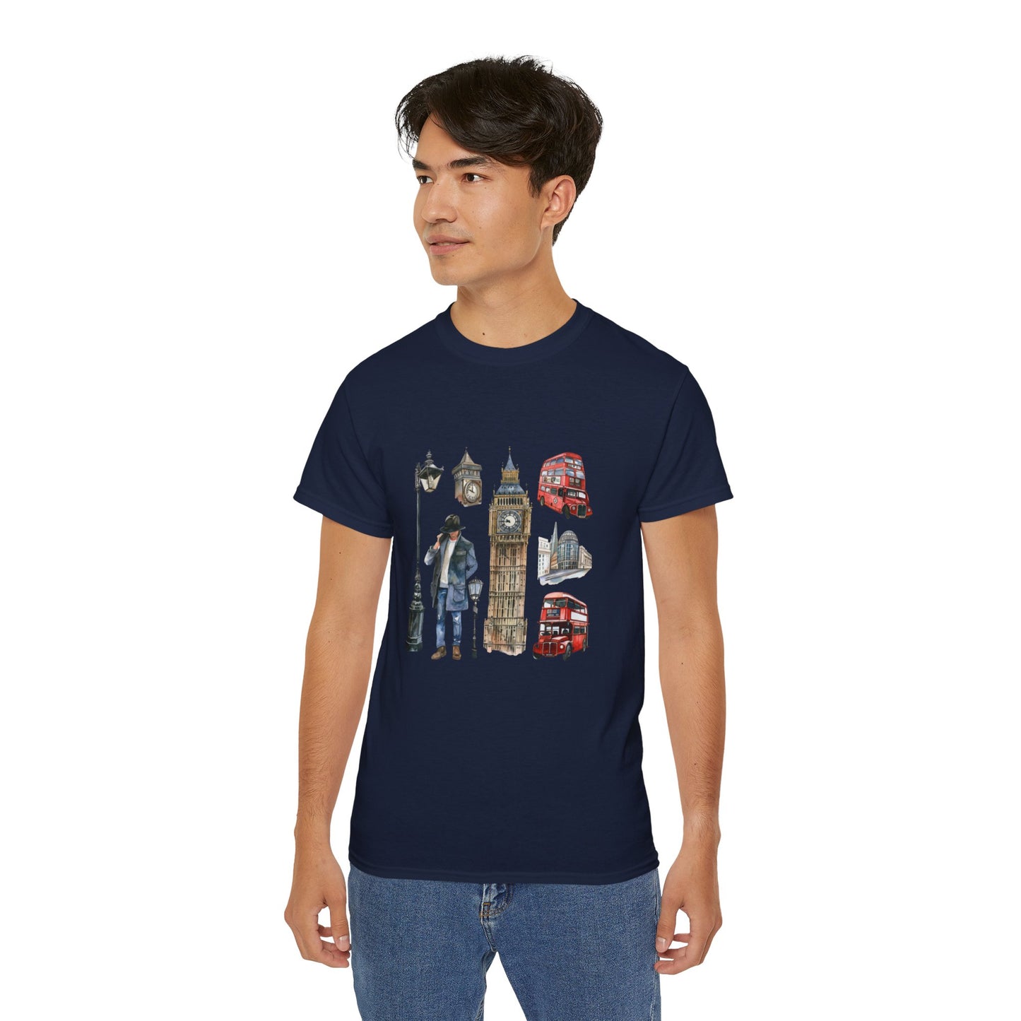 Unisex Ultra Cotton Tee Breathable - Vintage England Icons