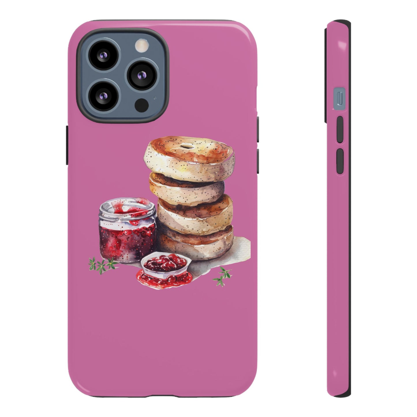 Cute Bagel Phone Case, Tough Cases for Food Lovers, Unique Gifts for Foodies, Phone Accessories for Breakfast Lovers, Fun and Stylish Cases