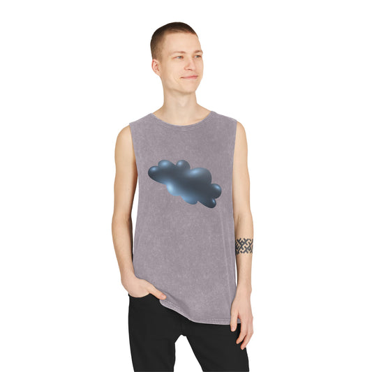 Unisex Stonewash Tank Top - Serene Cloudscape - Dreamy Cloud