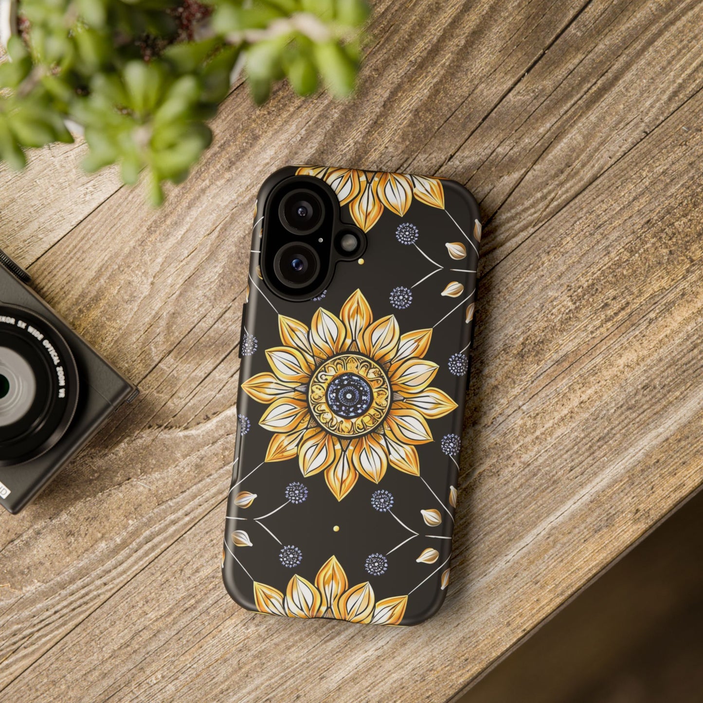 Floral Phone Case with Mandala Design, Tough Cases for iPhone & Samsung, Boho Style, Gift for Her, Unique Accessories