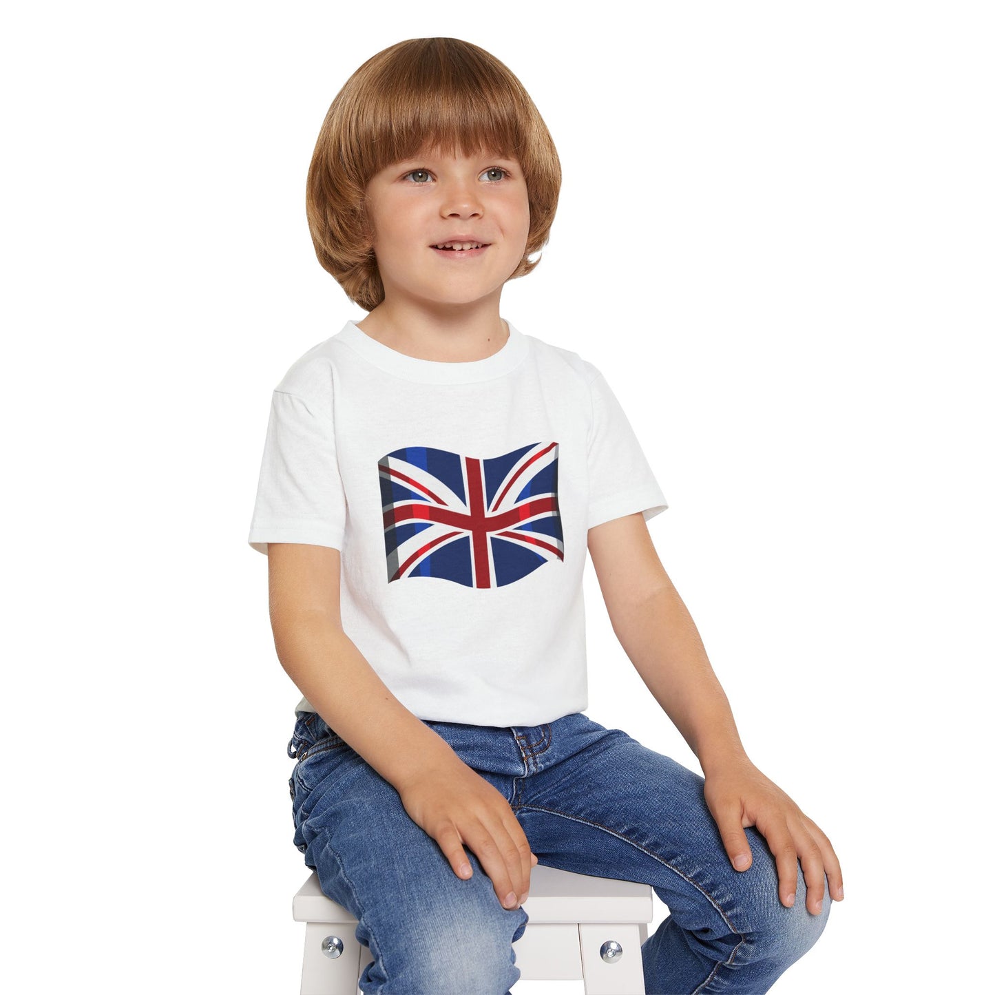British Flag Toddler T-Shirt - Cute Cotton Tee for Kids - Perfect for Playtime or Celebrations
