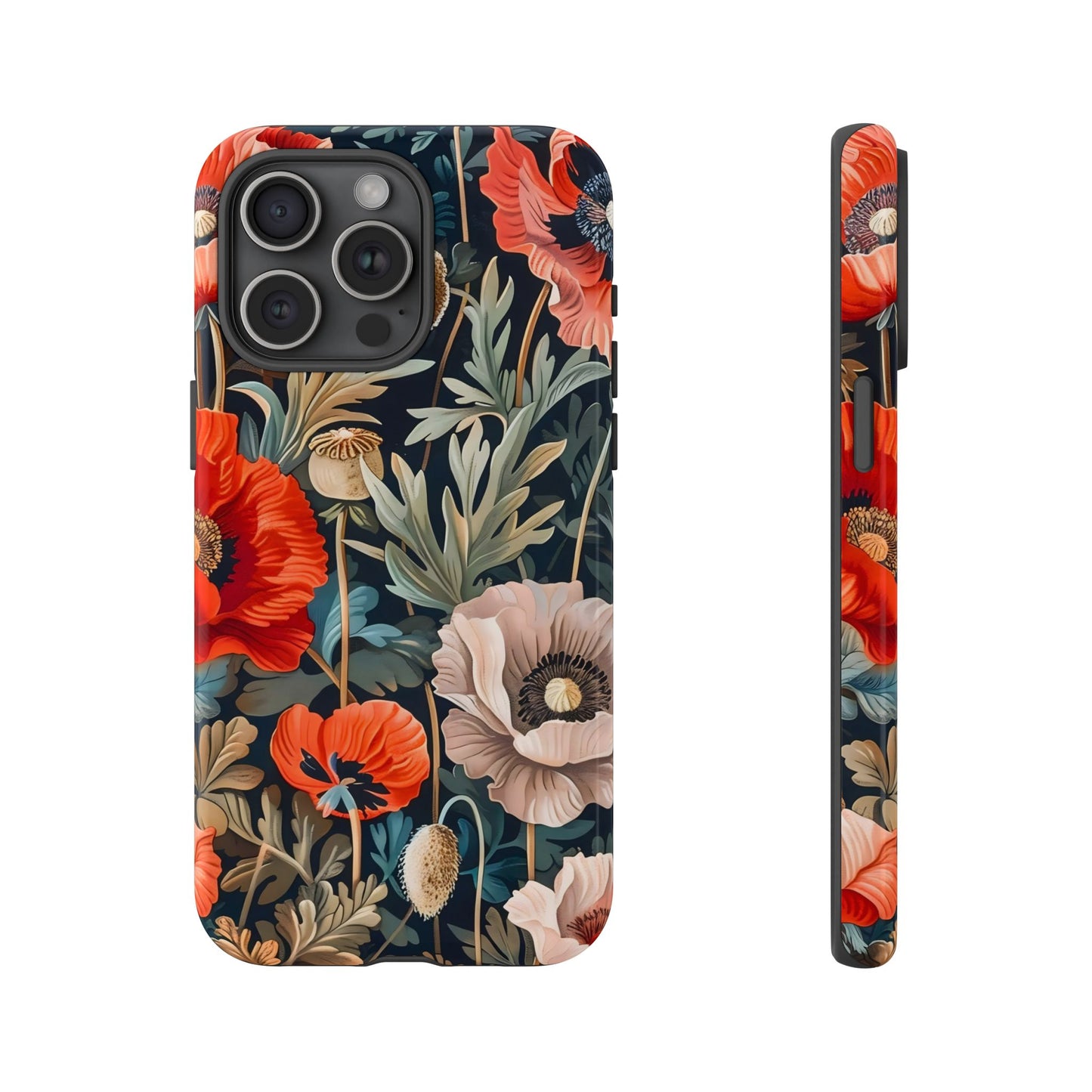 Floral Phone Case - Tough Cases, Flower Design, Chic Tech Accessories, Stylish Gifts, Unique Phone Protectors